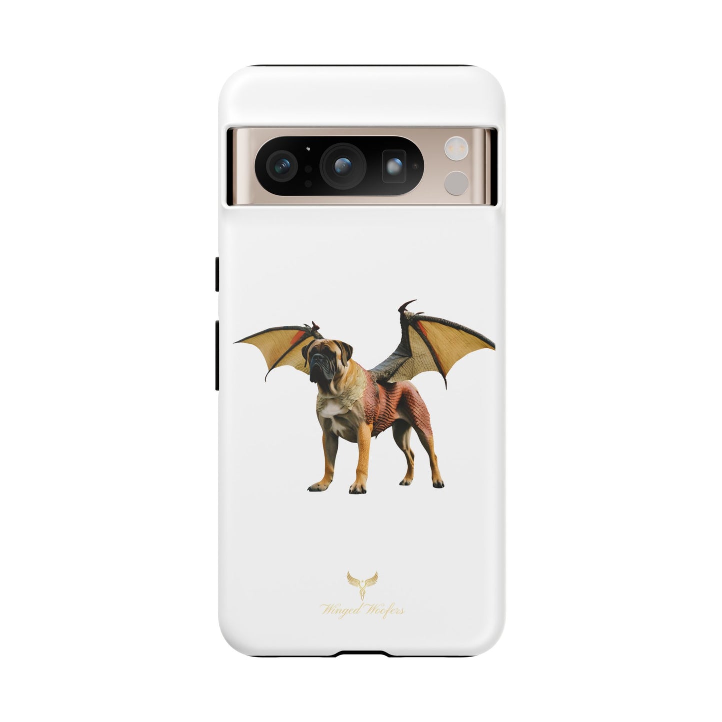 Fantasy Bullmastiff Dog Dragon Phone Case - Tough Cases with Winged Design