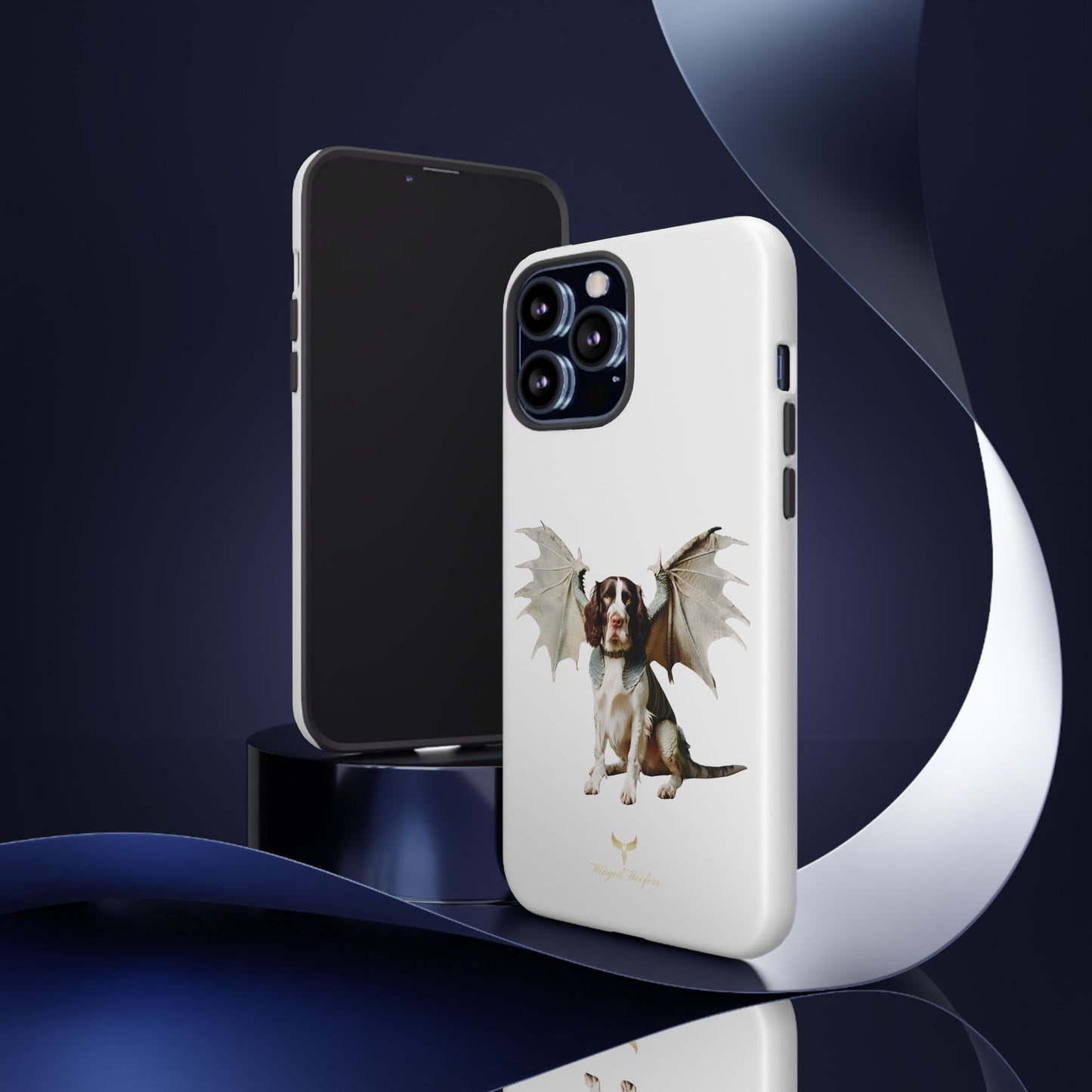 Fantasy Springer Spaniel Dog Phone Case - Tough Cases with Winged Companion Design