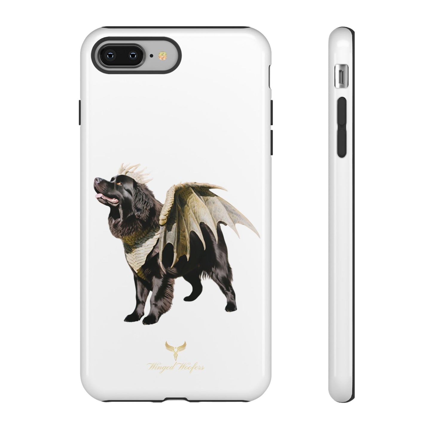 Magical Newfoundland Dog Phone Case - Tough & Stylish Cover with Winged Canine Design