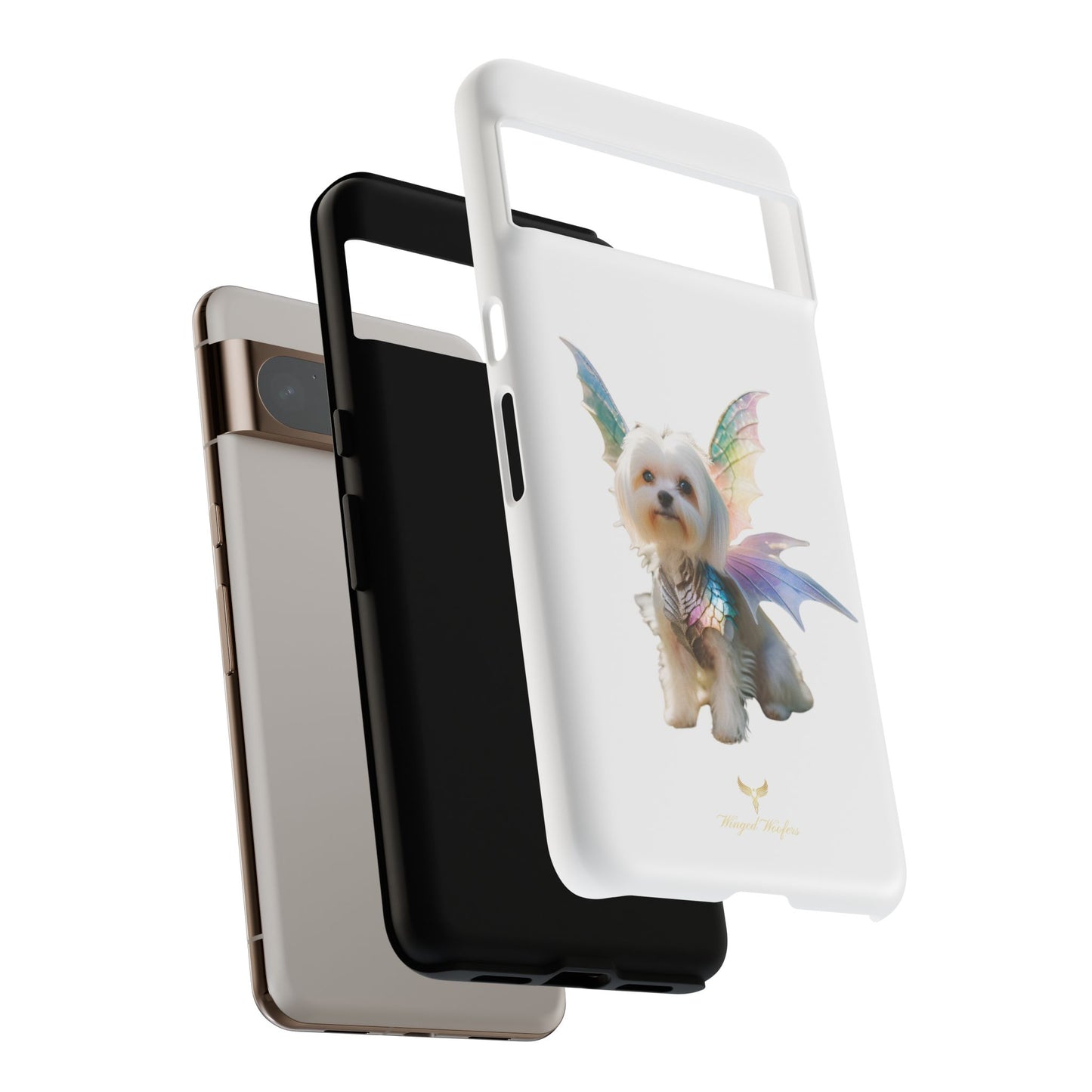 Maltese Dog with Wings Tough Phone Cases