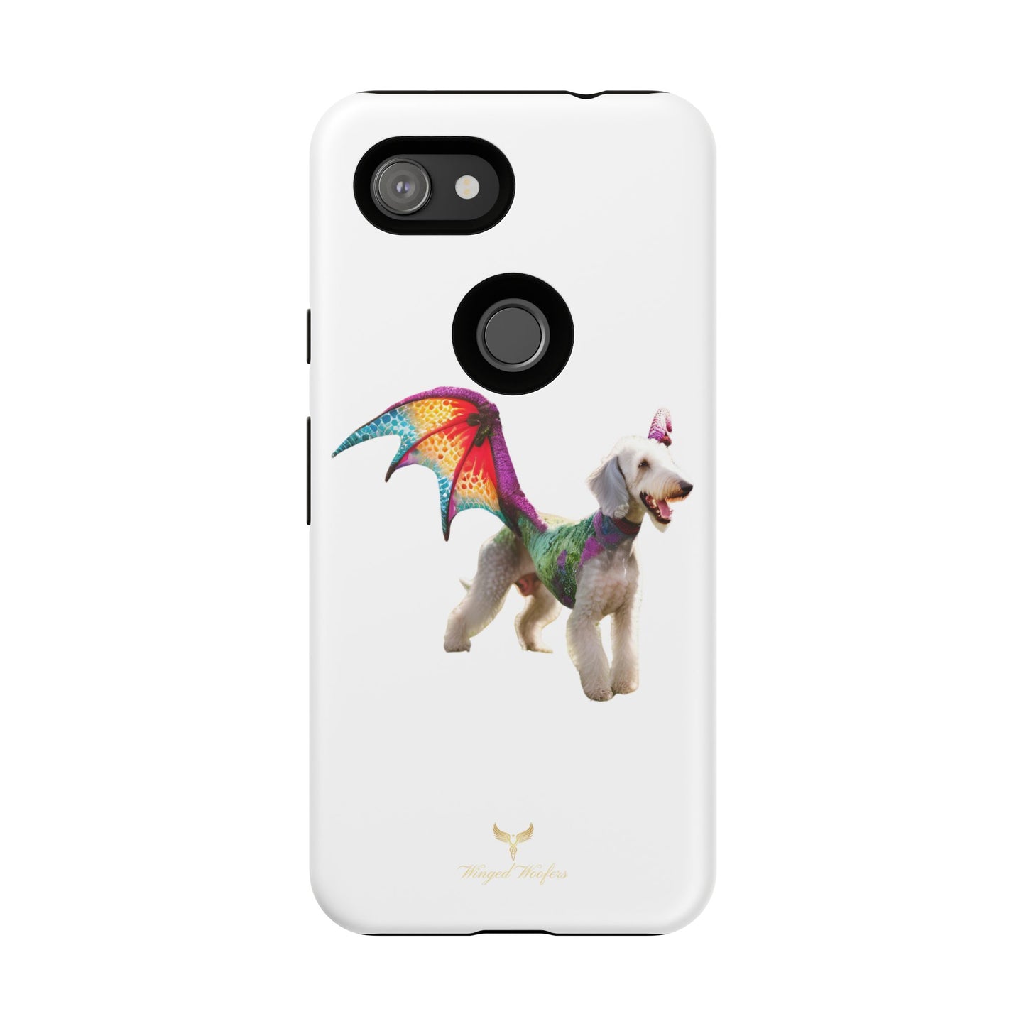 Mythical Bedlington Terrier with Wings Dog iPhone Case | Tough Cases for Pet Lovers