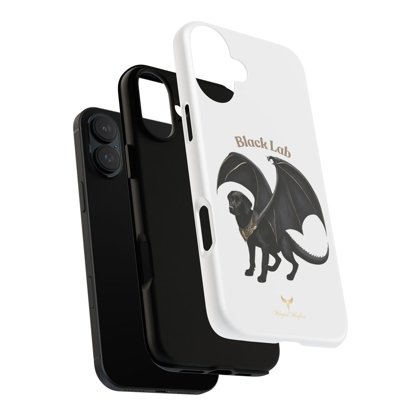 Black Labrador Dragon Case - Tough Phone Case for Pet Lovers