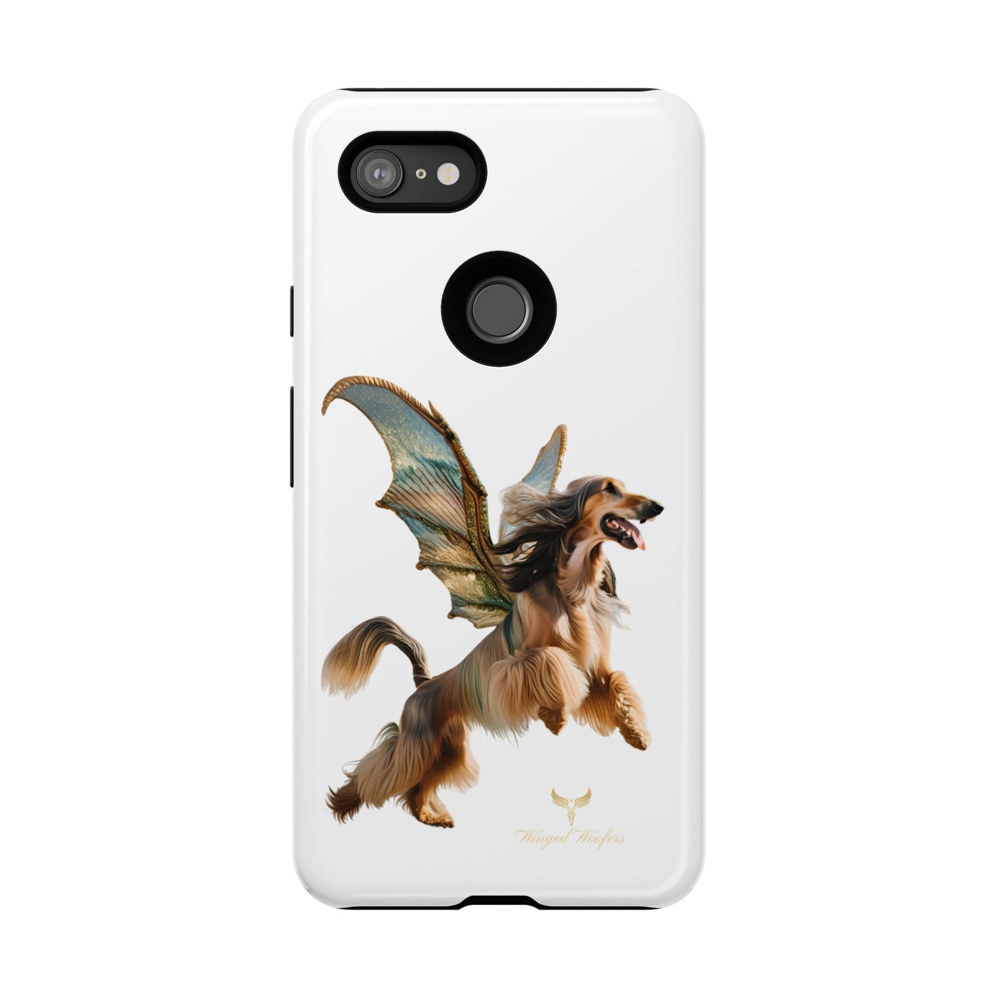 Magical Afghan Hound Dog Phone Case - Tough Cases with Winged Design