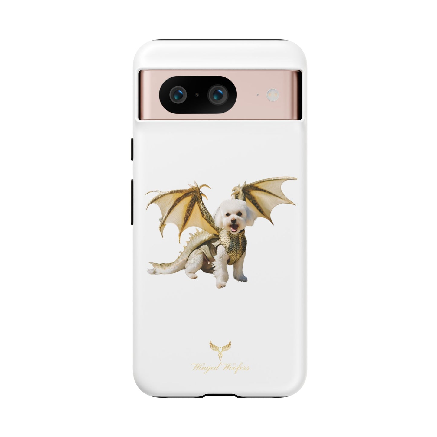 Cute Dragon Bichon Frisé Dog Phone Case - Tough and Stylish Pet-Themed Cover