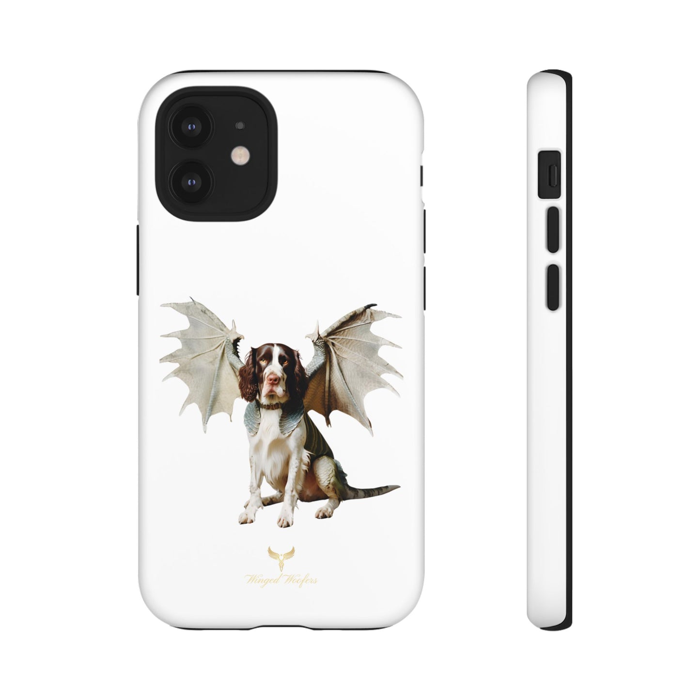 Fantasy Springer Spaniel Dog Phone Case - Tough Cases with Winged Companion Design