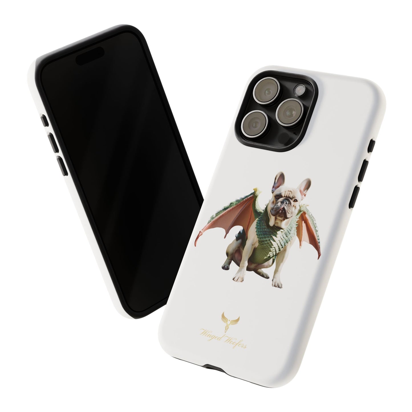 Fantasy French Bulldog Pet Phone Case with Dog in Wings Design