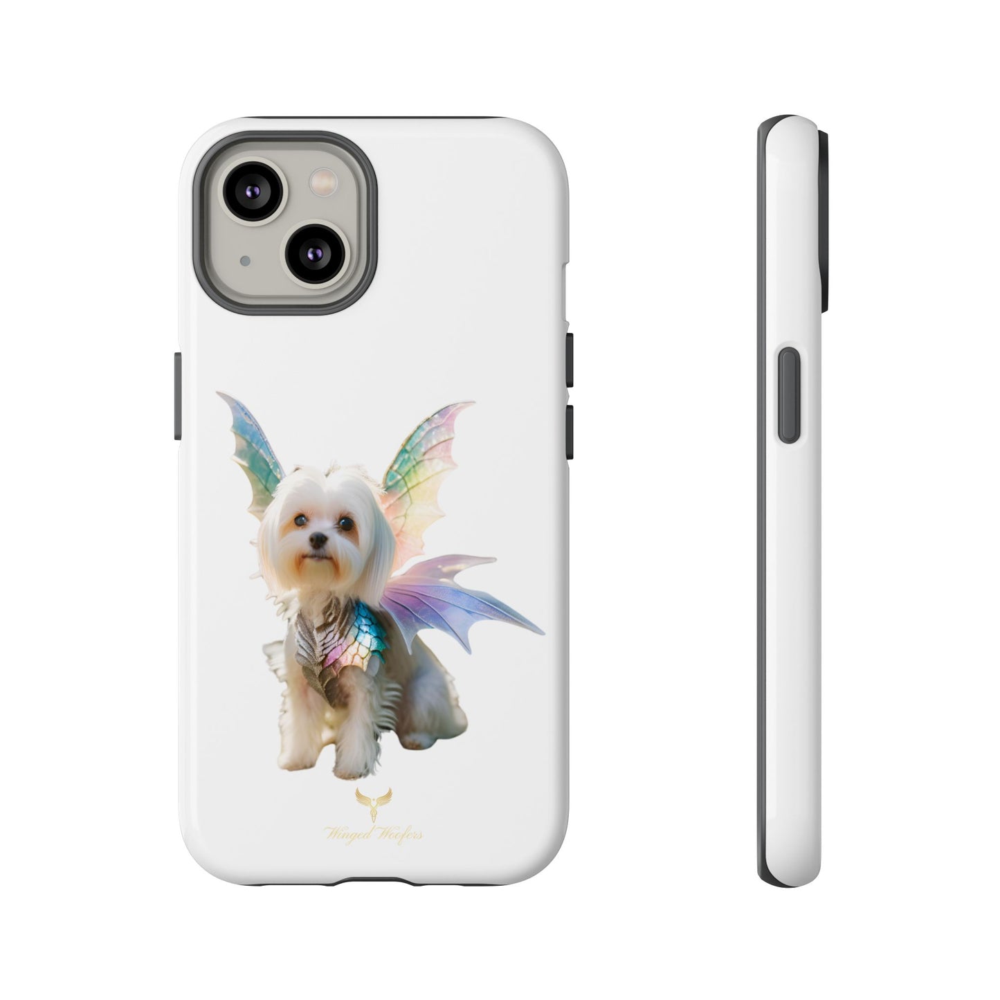 Maltese Dog with Wings Tough Phone Cases