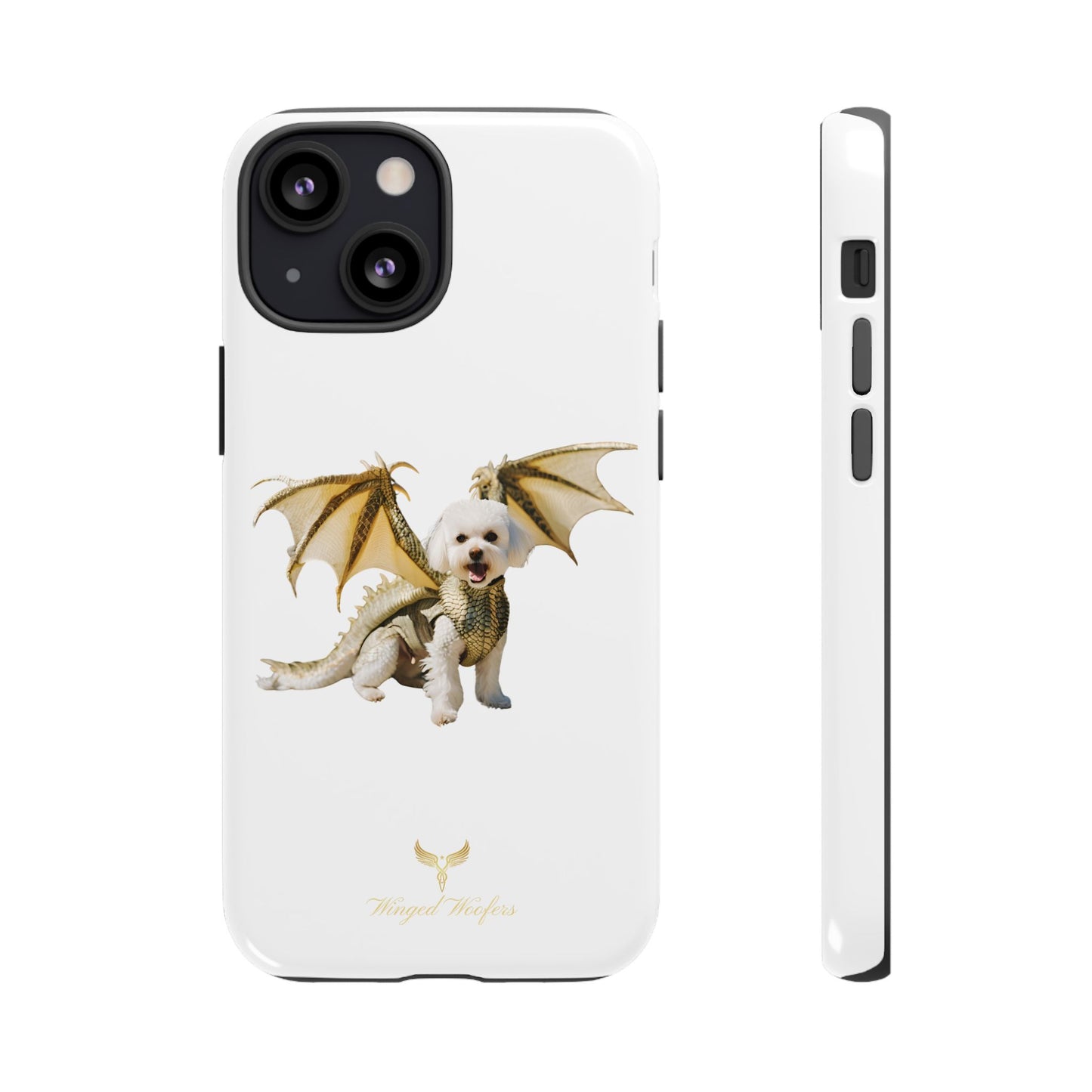 Cute Dragon Bichon Frisé Dog Phone Case - Tough and Stylish Pet-Themed Cover