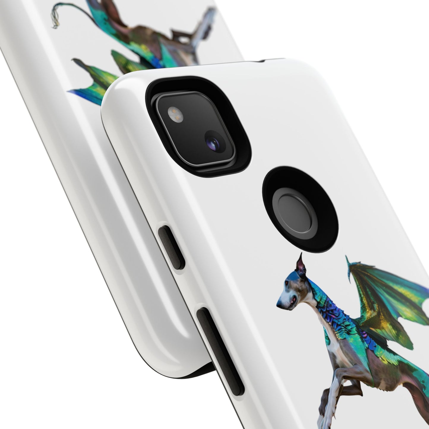 Fantasy Greyhound Dog Phone Case - Whimsical Winged Design for Pet Lovers