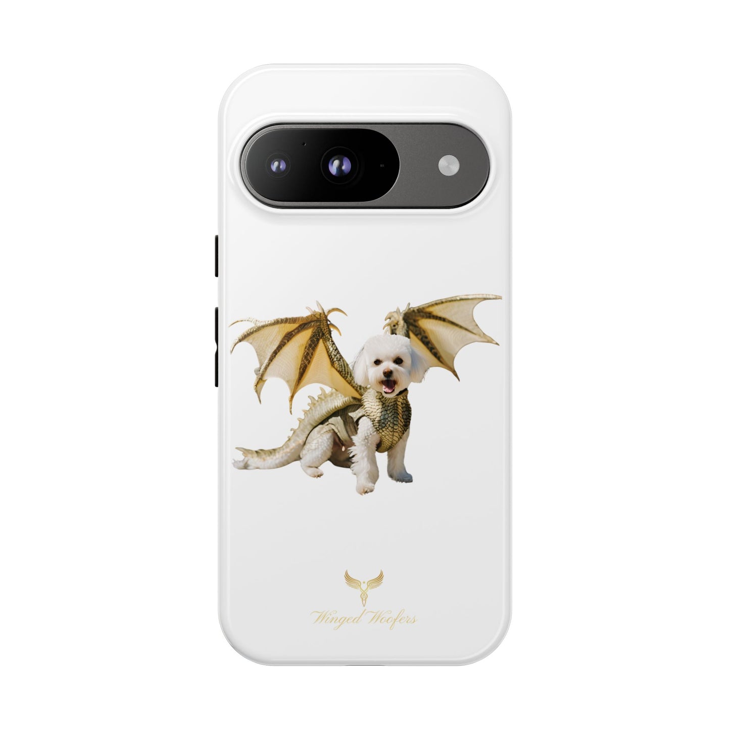 Cute Dragon Bichon Frisé Dog Phone Case - Tough and Stylish Pet-Themed Cover