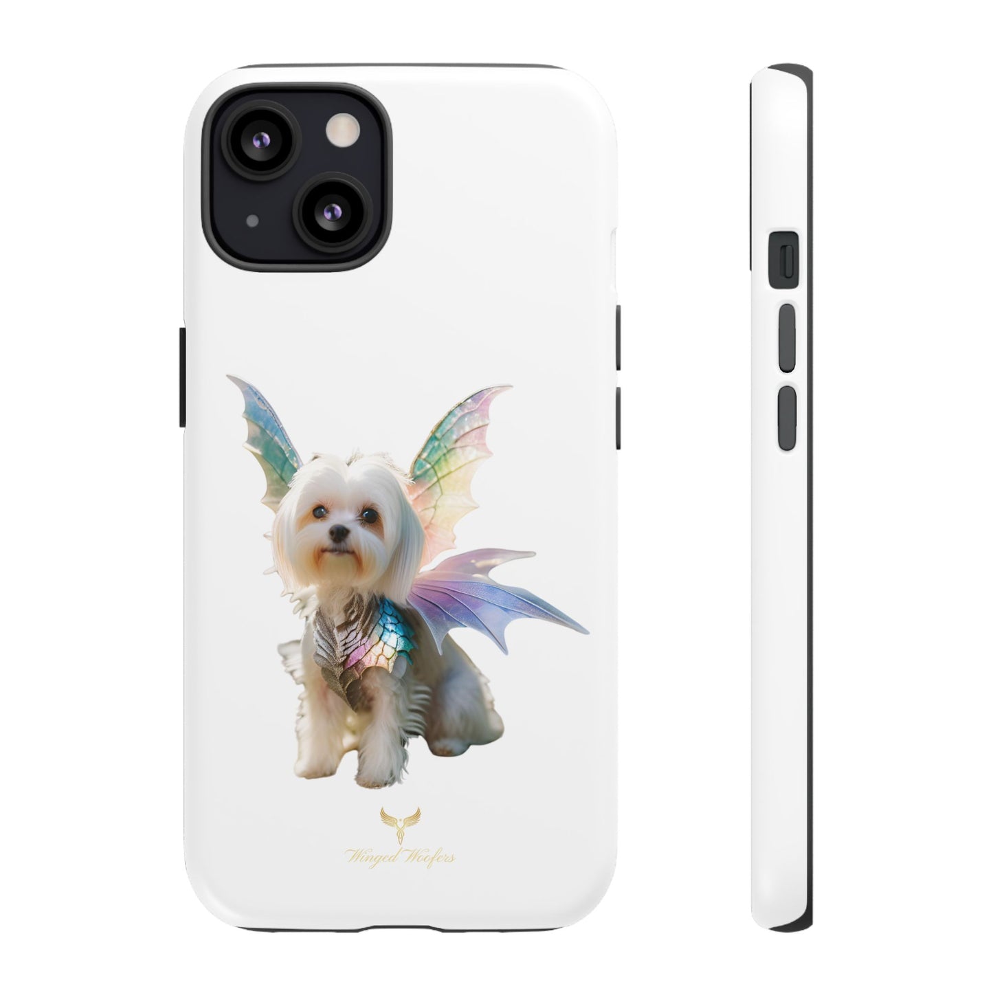 Maltese Dog with Wings Tough Phone Cases