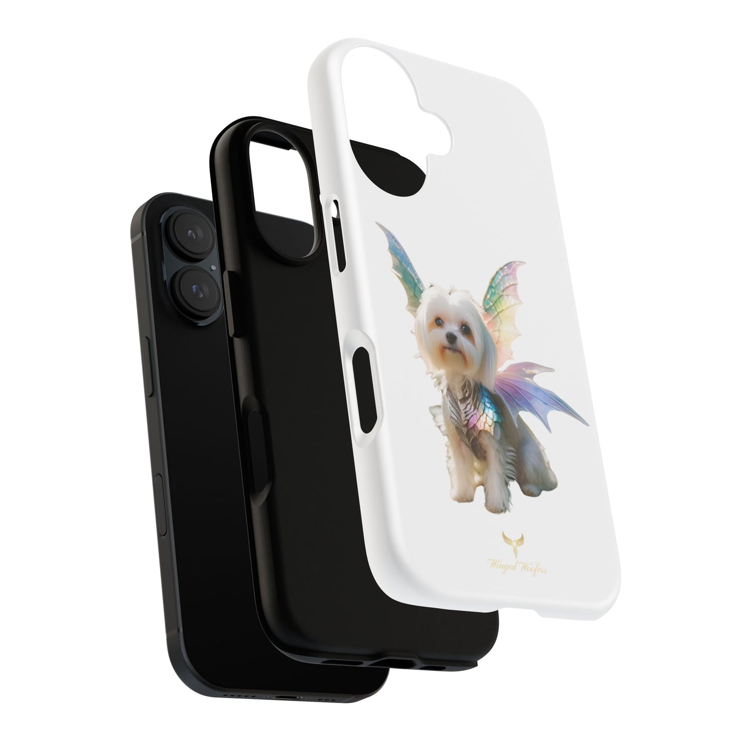 Maltese Dog with Wings Tough Phone Cases