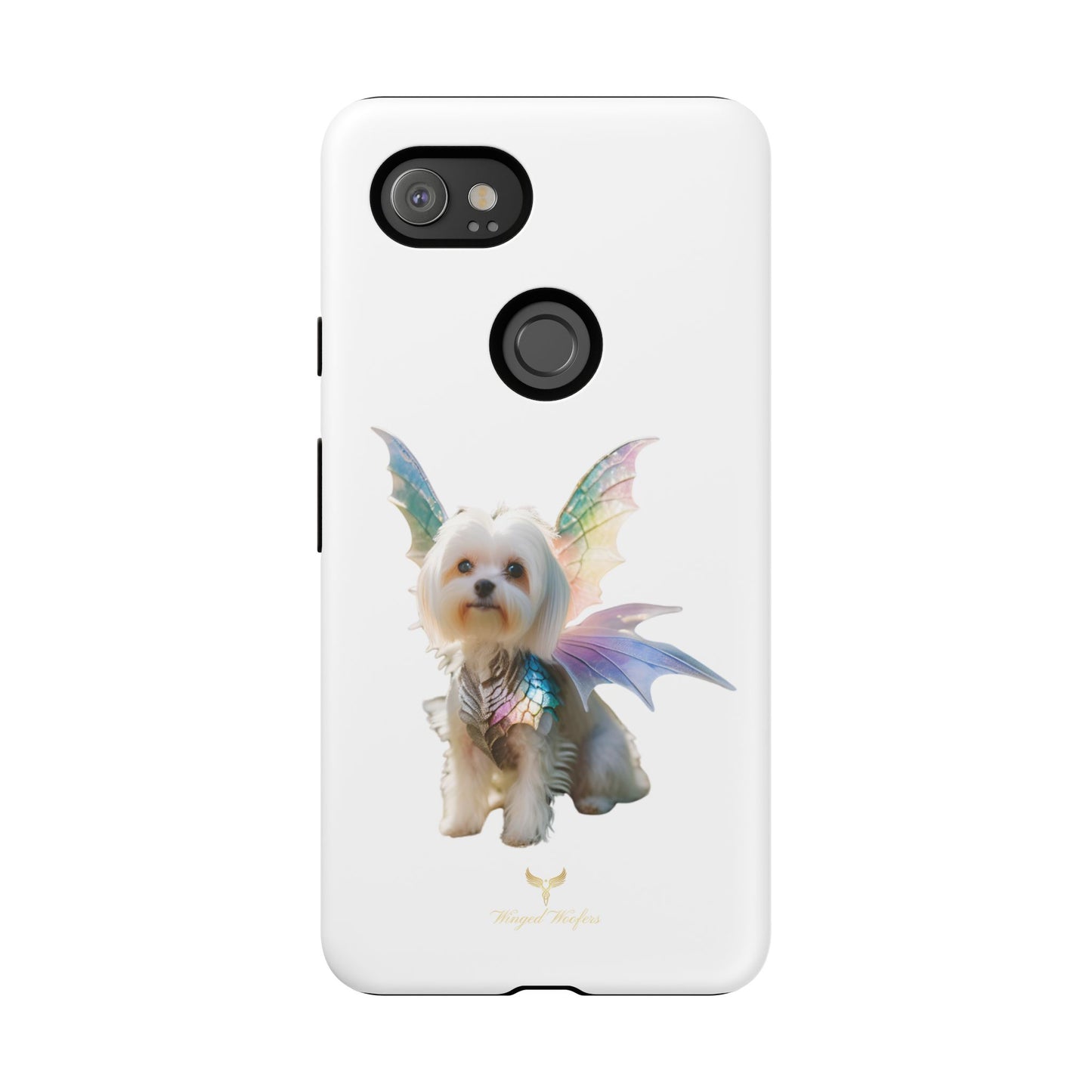 Maltese Dog with Wings Tough Phone Cases