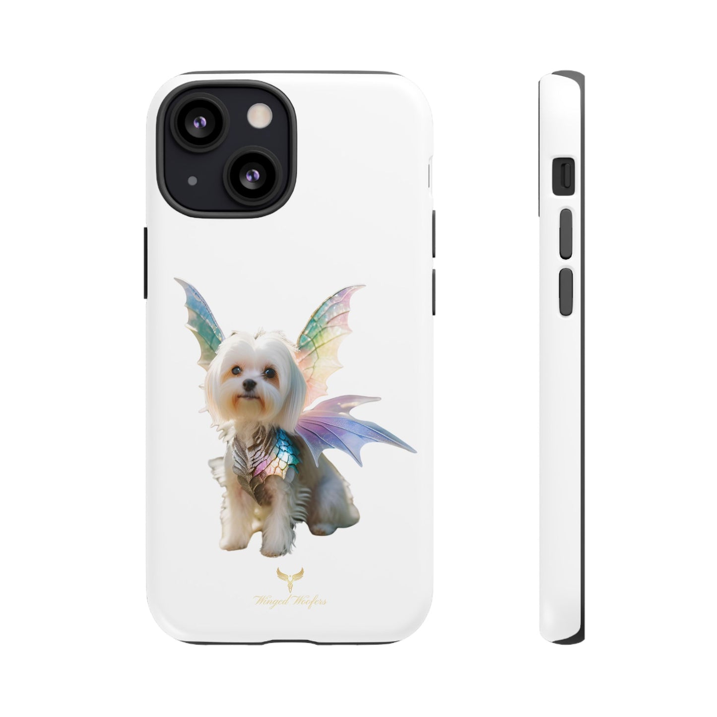 Maltese Dog with Wings Tough Phone Cases