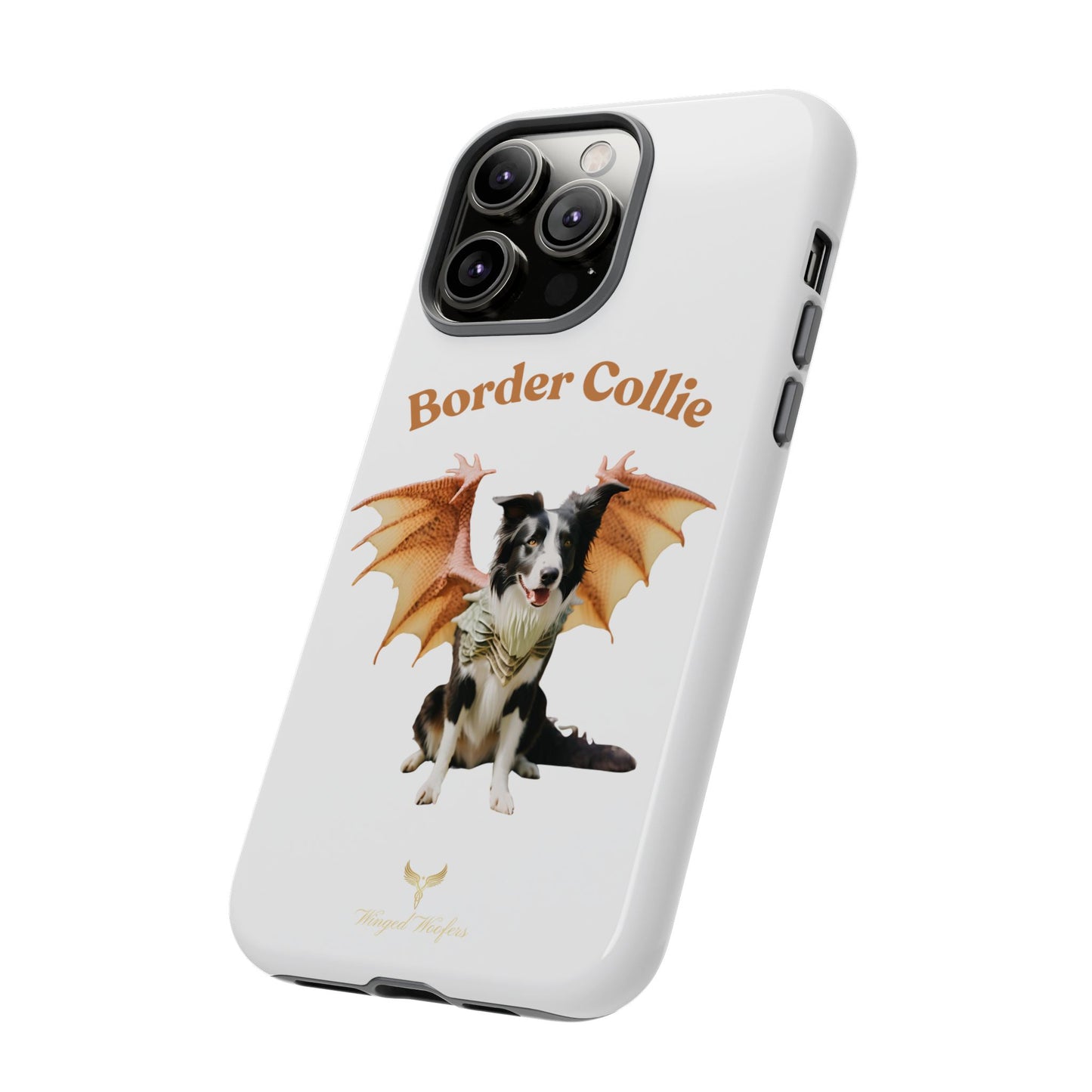 Border Collie Dragon Phone Case - Tough Cases for Dog Lovers