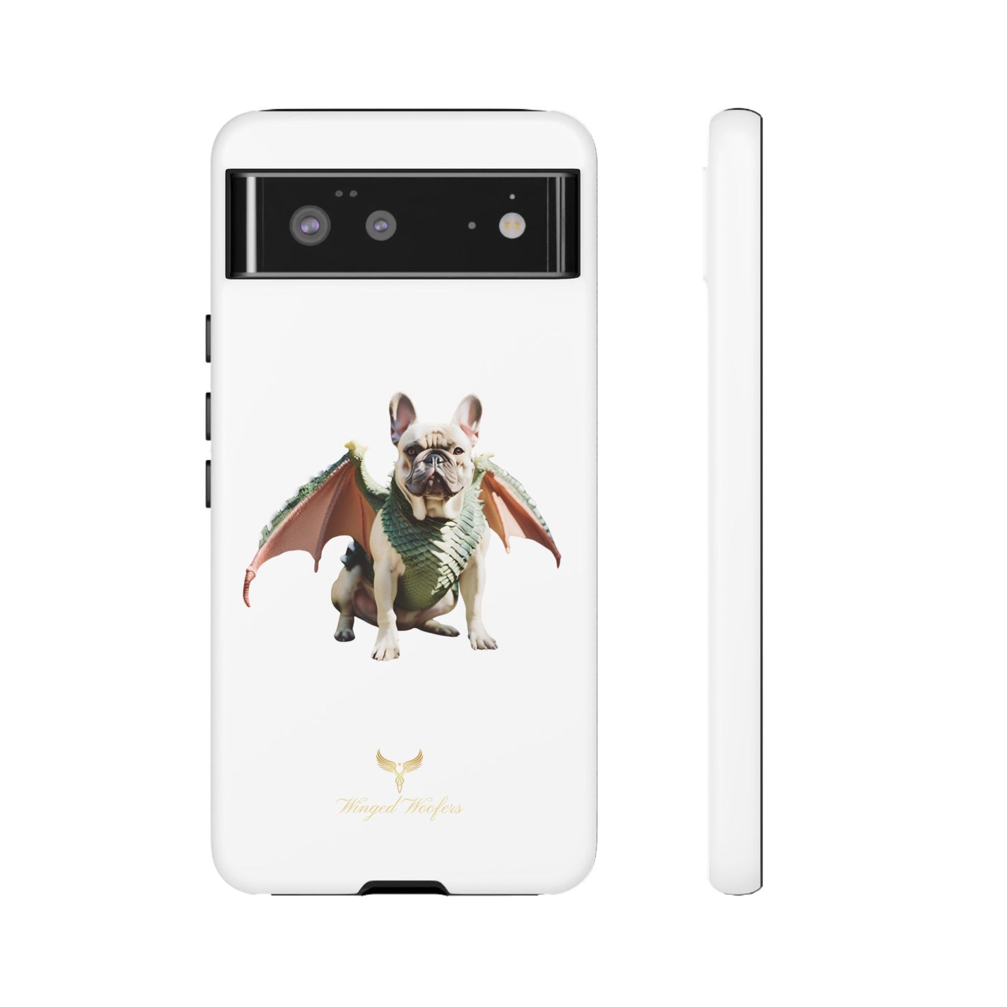 Fantasy French Bulldog Pet Phone Case with Dog in Wings Design