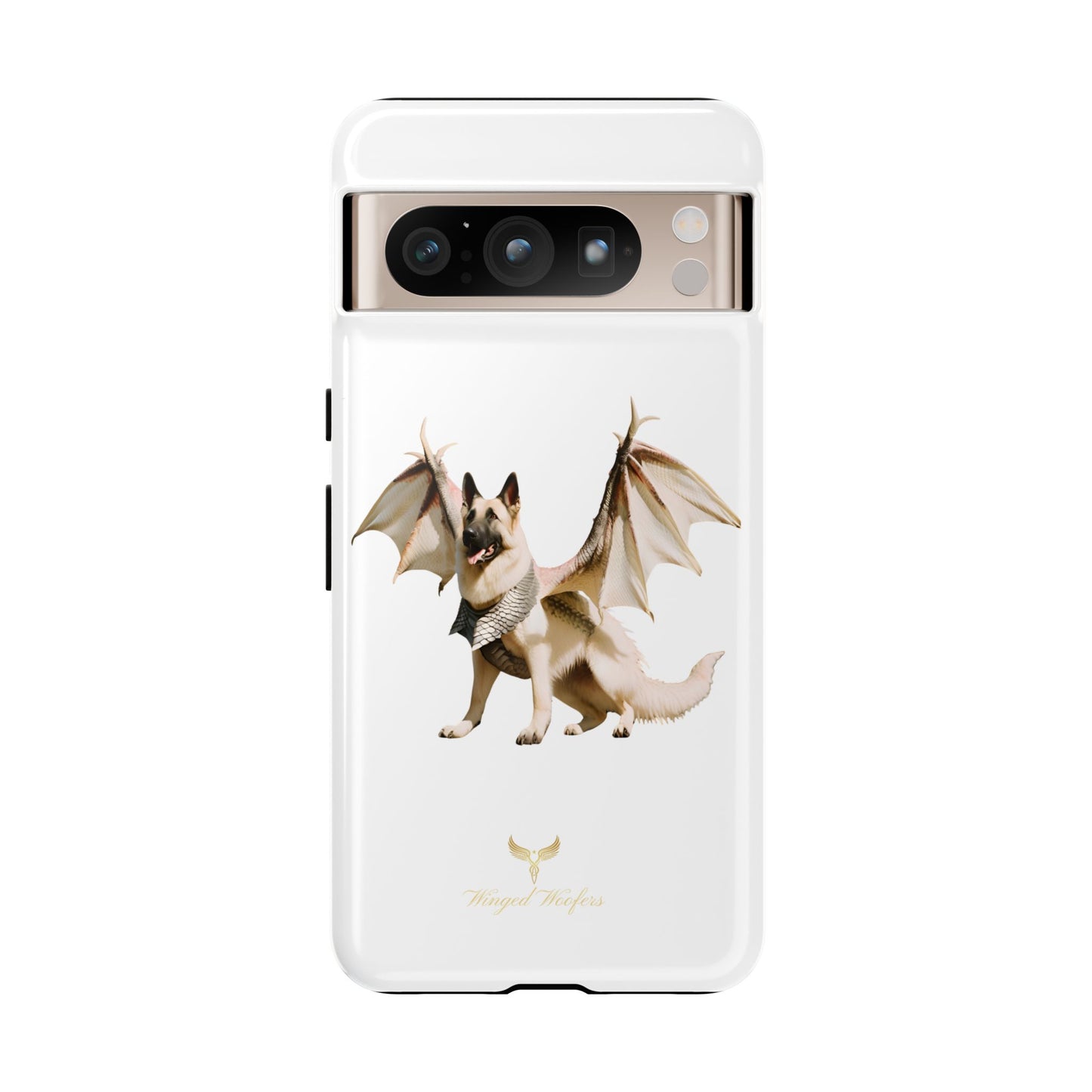 Magical White German Shepherd Dragon Dog Phone Case - Tough, Stylish Protection