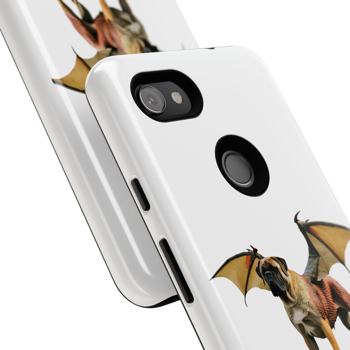 Fantasy Bullmastiff Dog Dragon Phone Case - Tough Cases with Winged Design