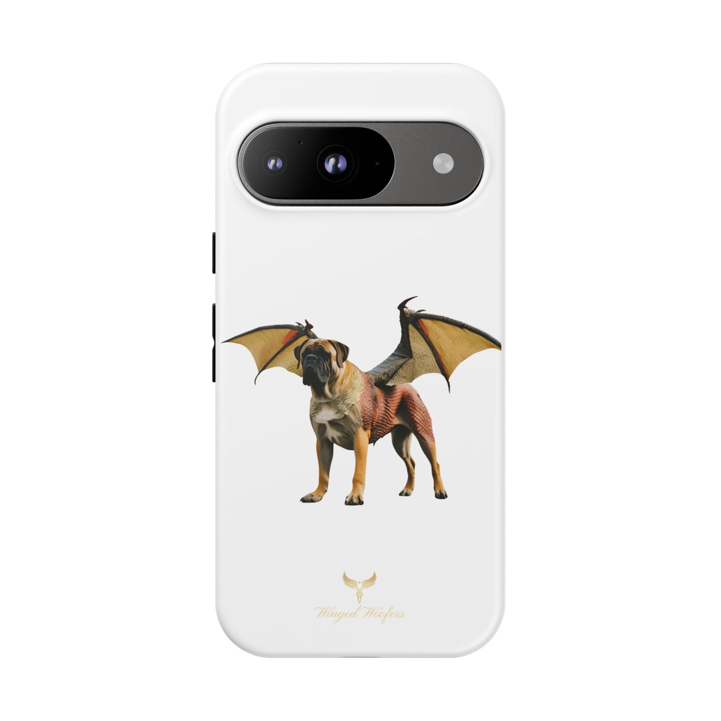 Fantasy Bullmastiff Dog Dragon Phone Case - Tough Cases with Winged Design