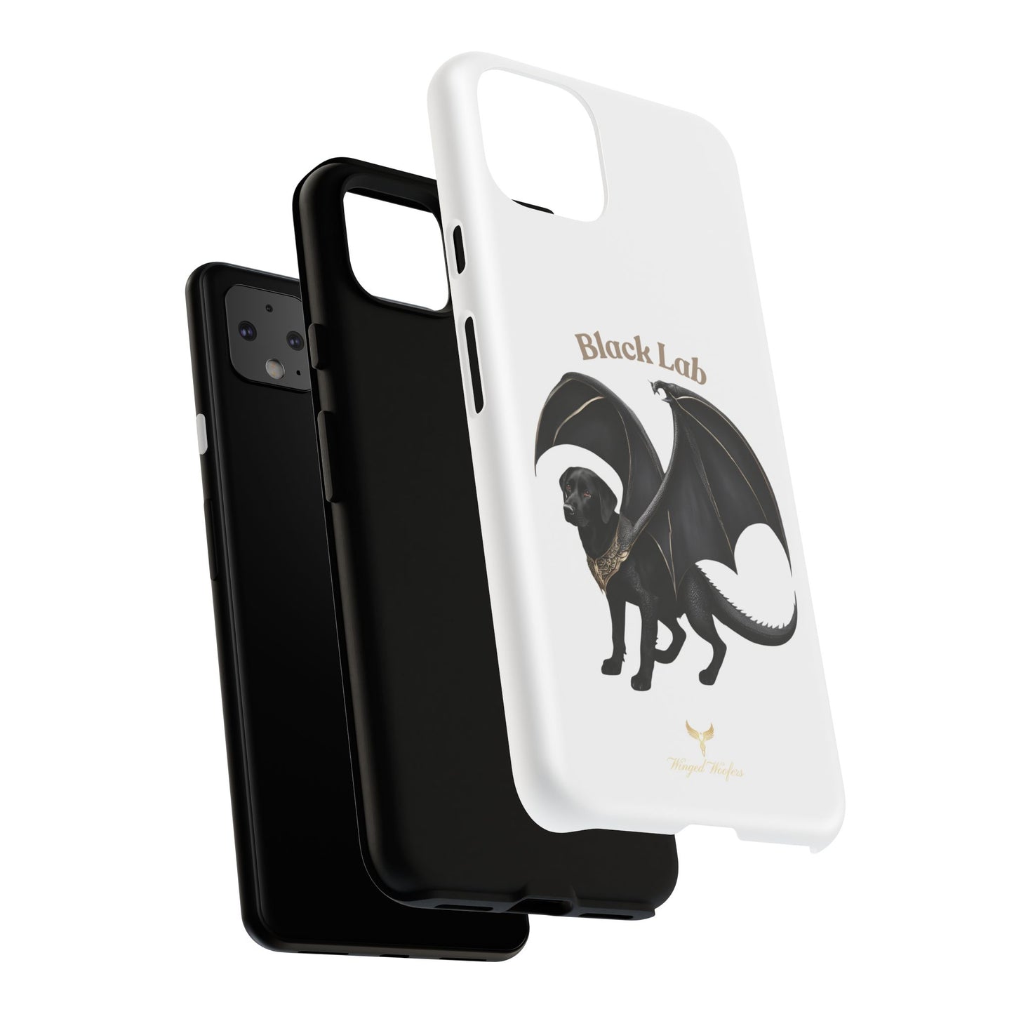 Black Labrador Dragon Case - Tough Phone Case for Pet Lovers