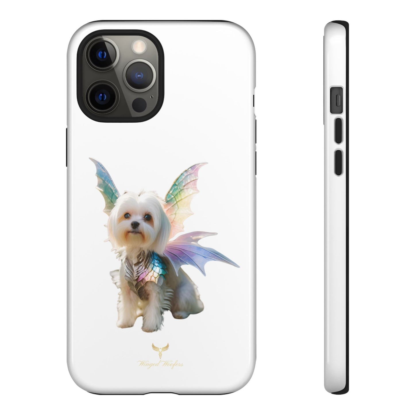 Maltese Dog with Wings Tough Phone Cases