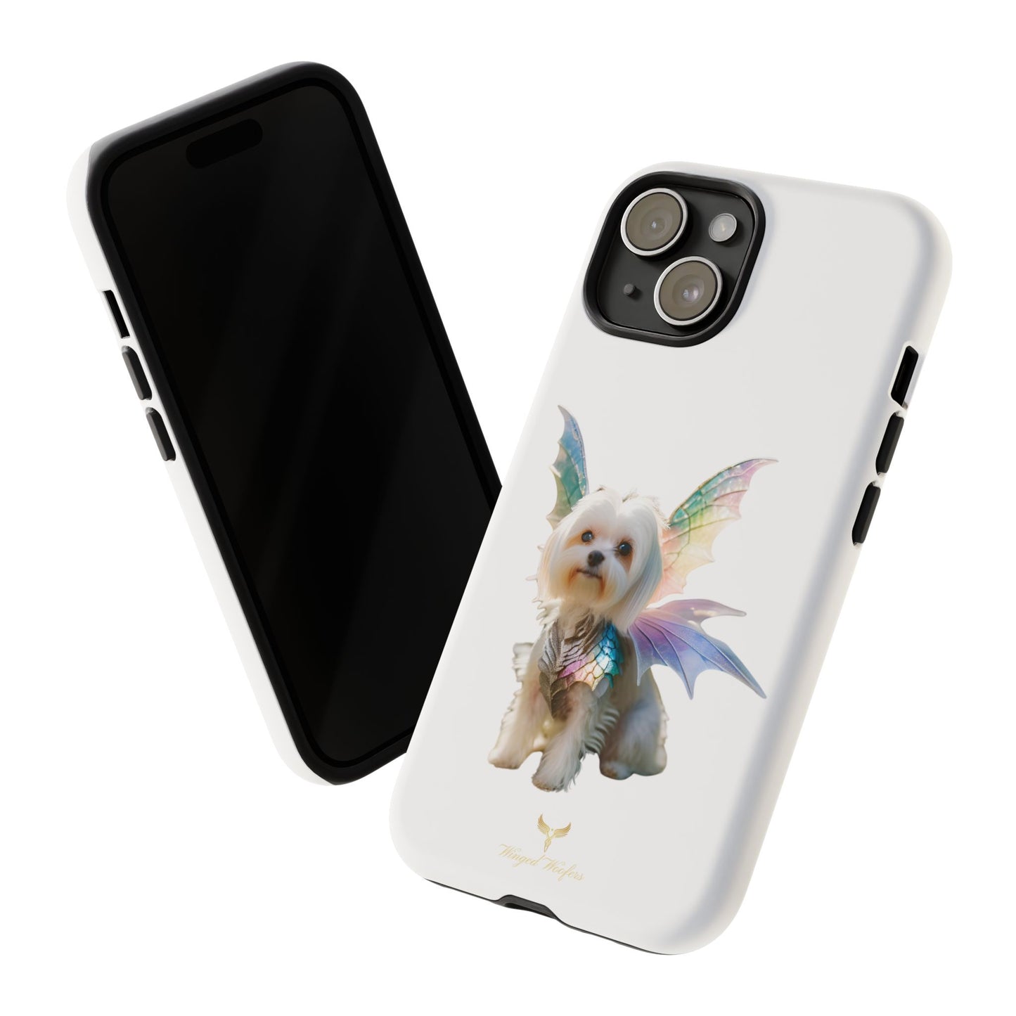 Maltese Dog with Wings Tough Phone Cases