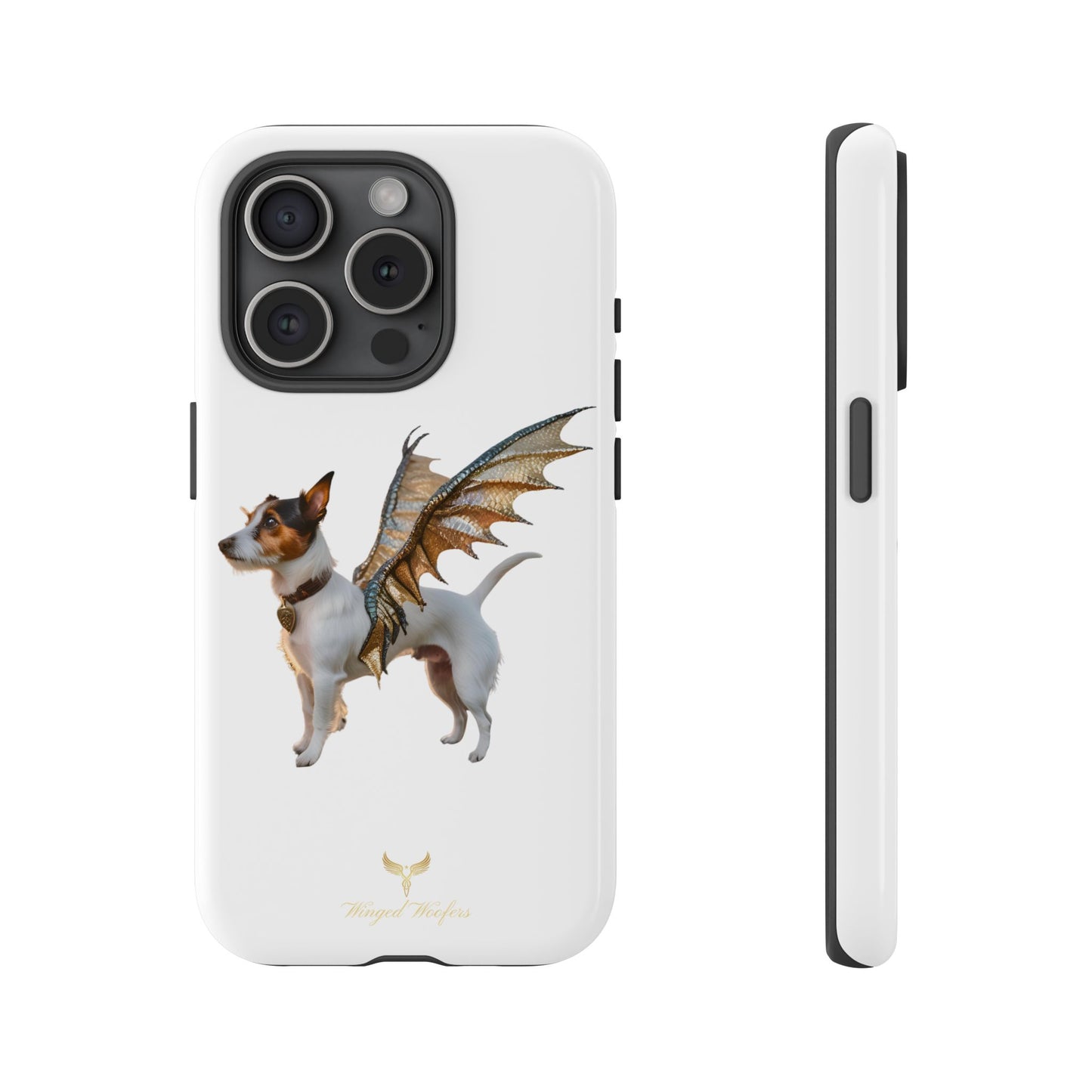 Fantasy Pet Phone Case - Tough Cases with Winged Jack Russell Dog Design