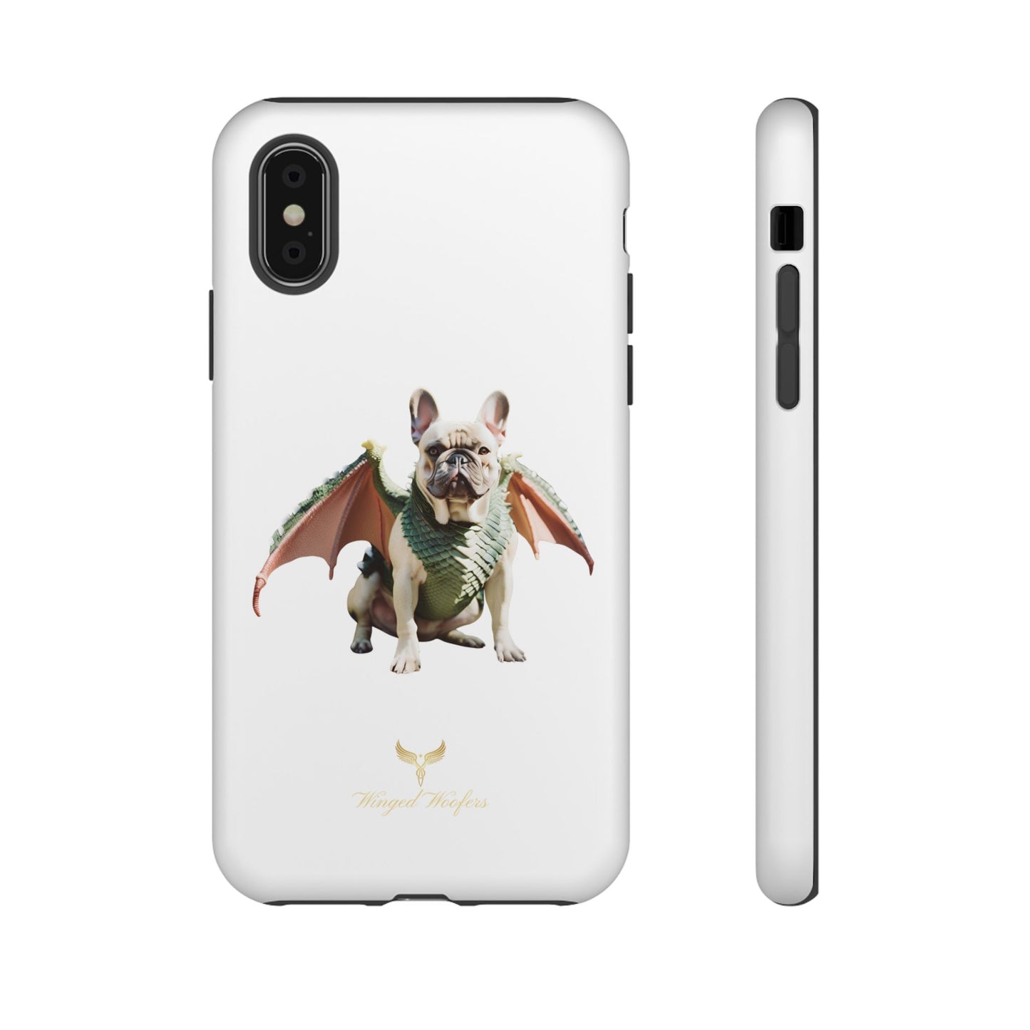 Fantasy French Bulldog Pet Phone Case with Dog in Wings Design