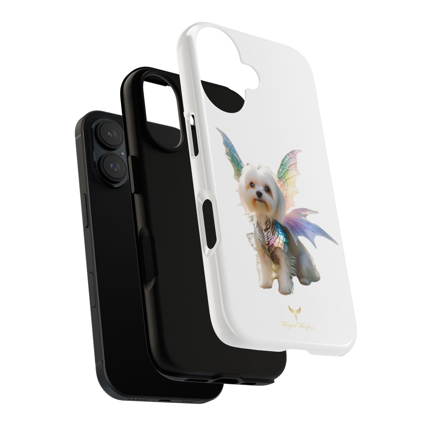 Maltese Dog with Wings Tough Phone Cases