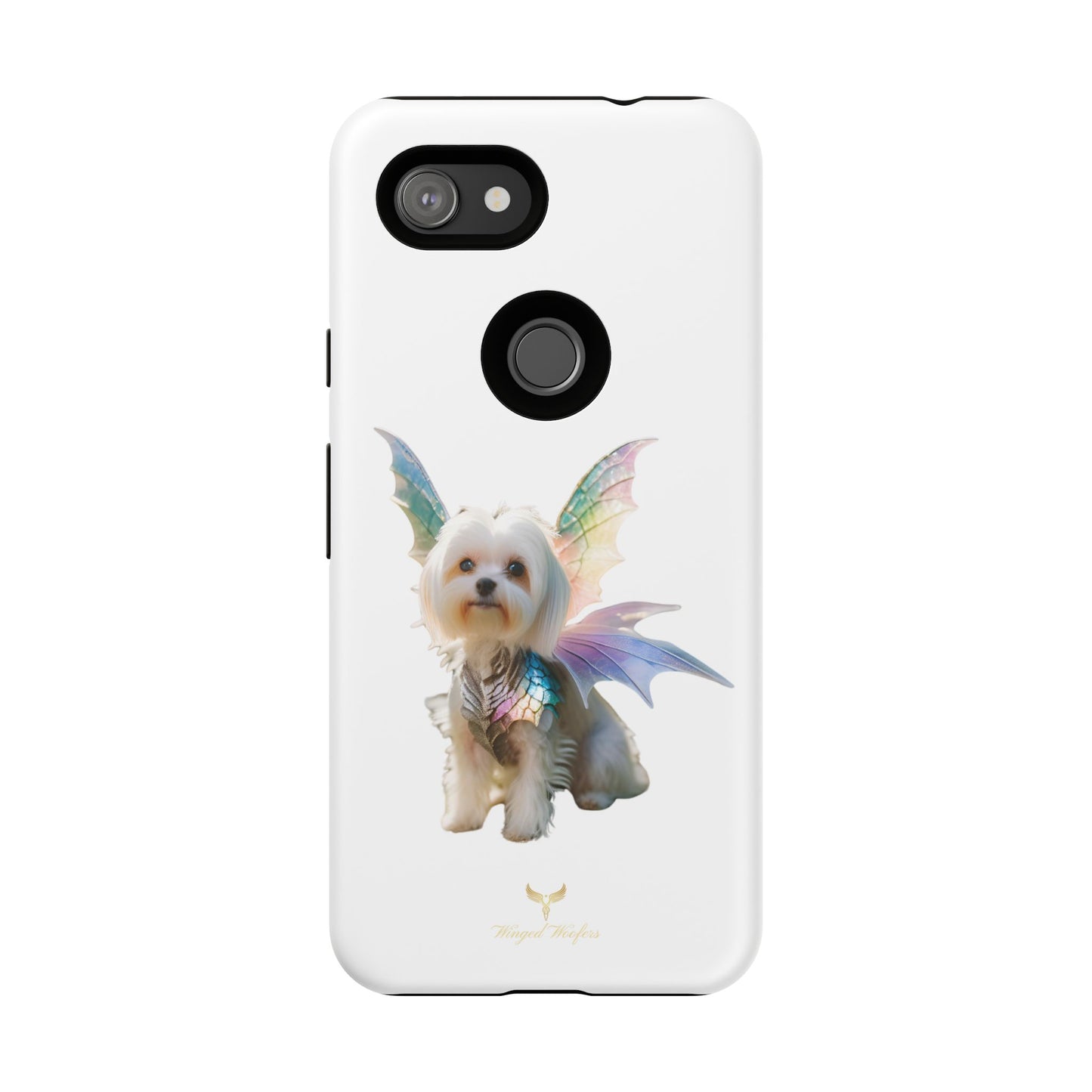 Maltese Dog with Wings Tough Phone Cases