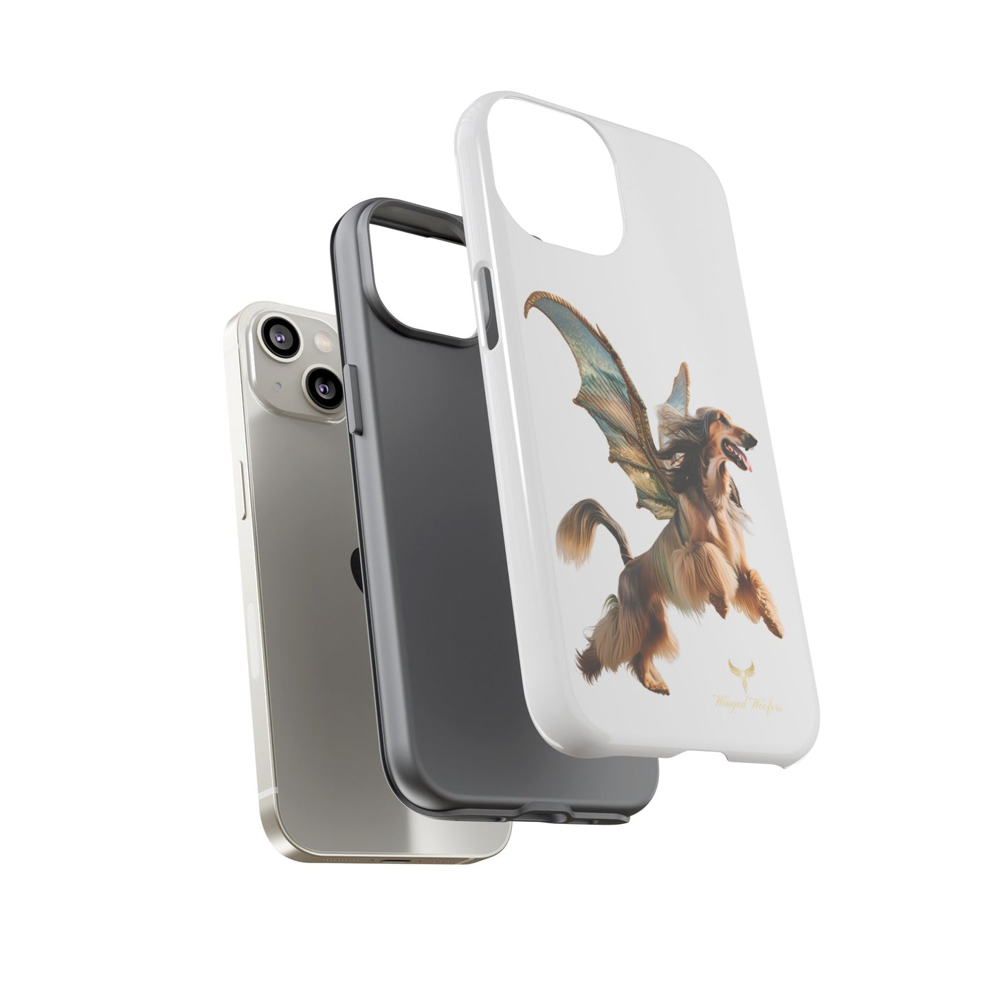 Magical Afghan Hound Dog Phone Case - Tough Cases with Winged Design