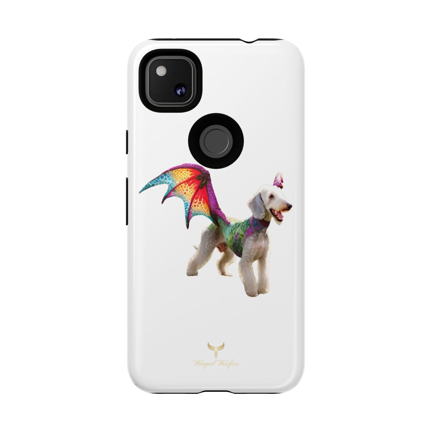 Mythical Bedlington Terrier with Wings Dog iPhone Case | Tough Cases for Pet Lovers