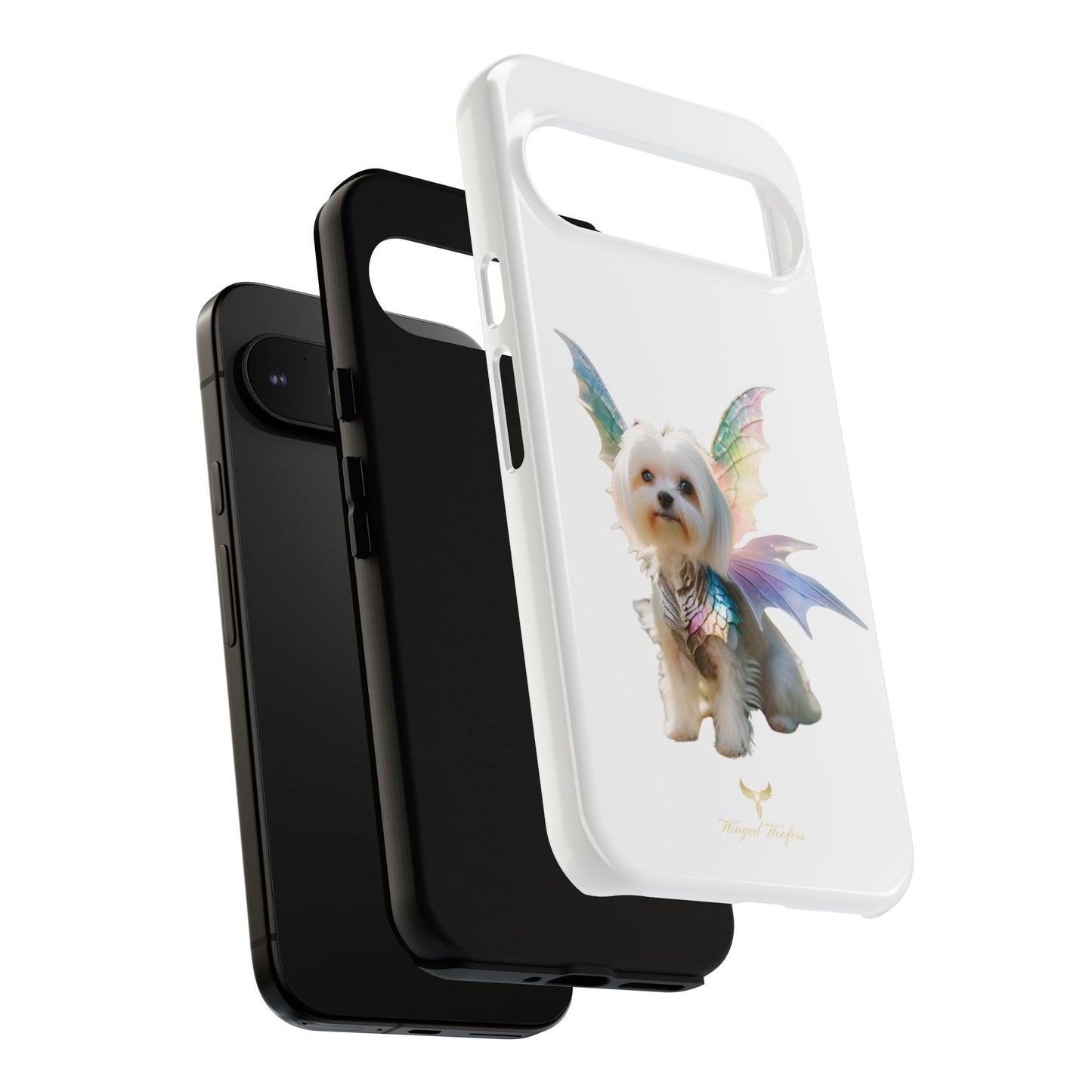 Maltese Dog with Wings Tough Phone Cases