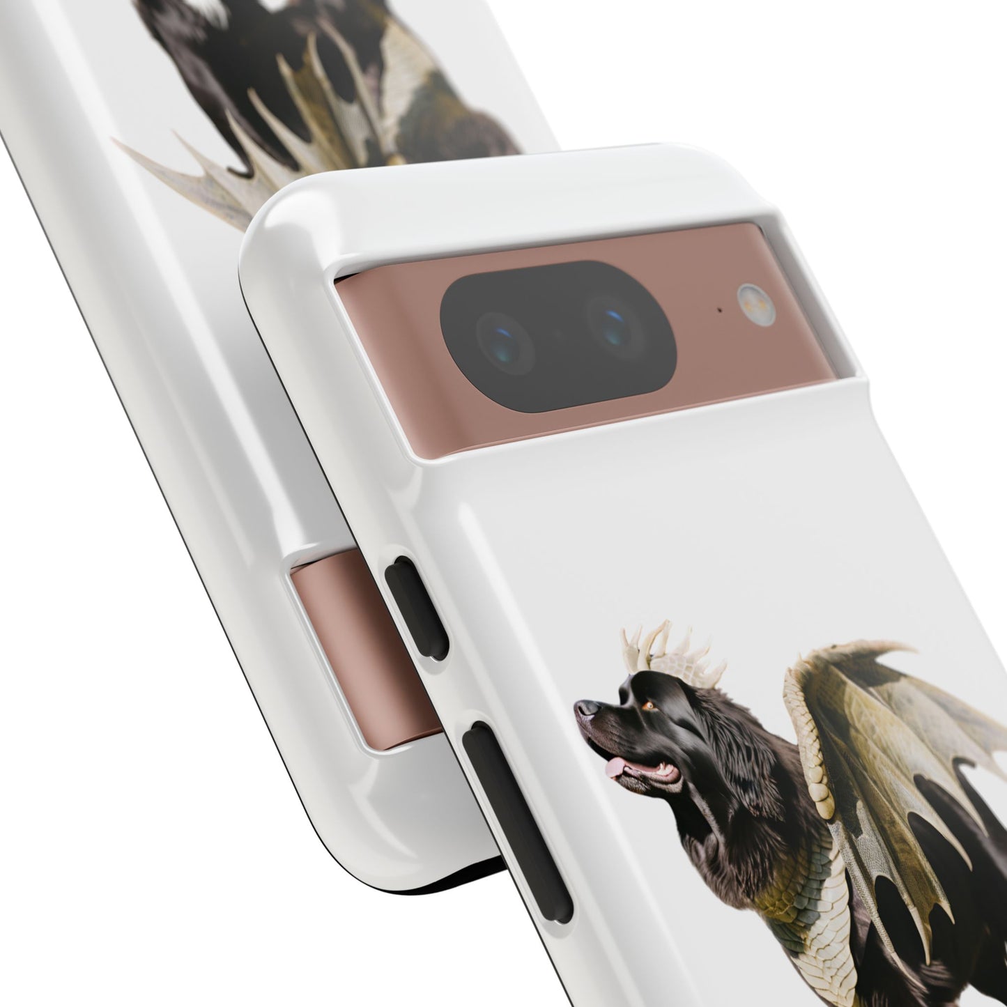 Magical Newfoundland Dog Phone Case - Tough & Stylish Cover with Winged Canine Design