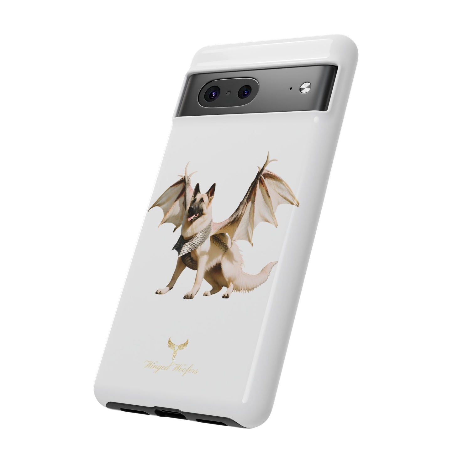 Magical White German Shepherd Dragon Dog Phone Case - Tough, Stylish Protection