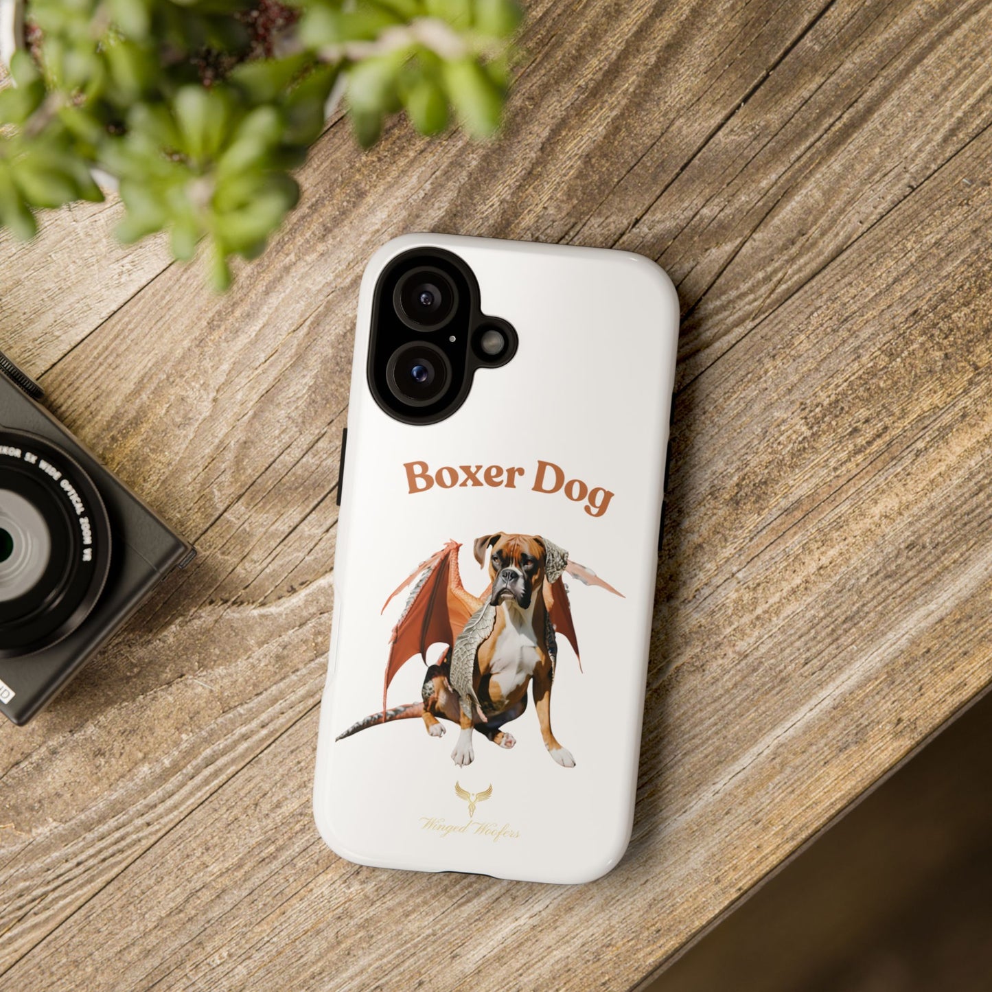 Boxer Dog Dragon Art Phone Case - Tough Cases