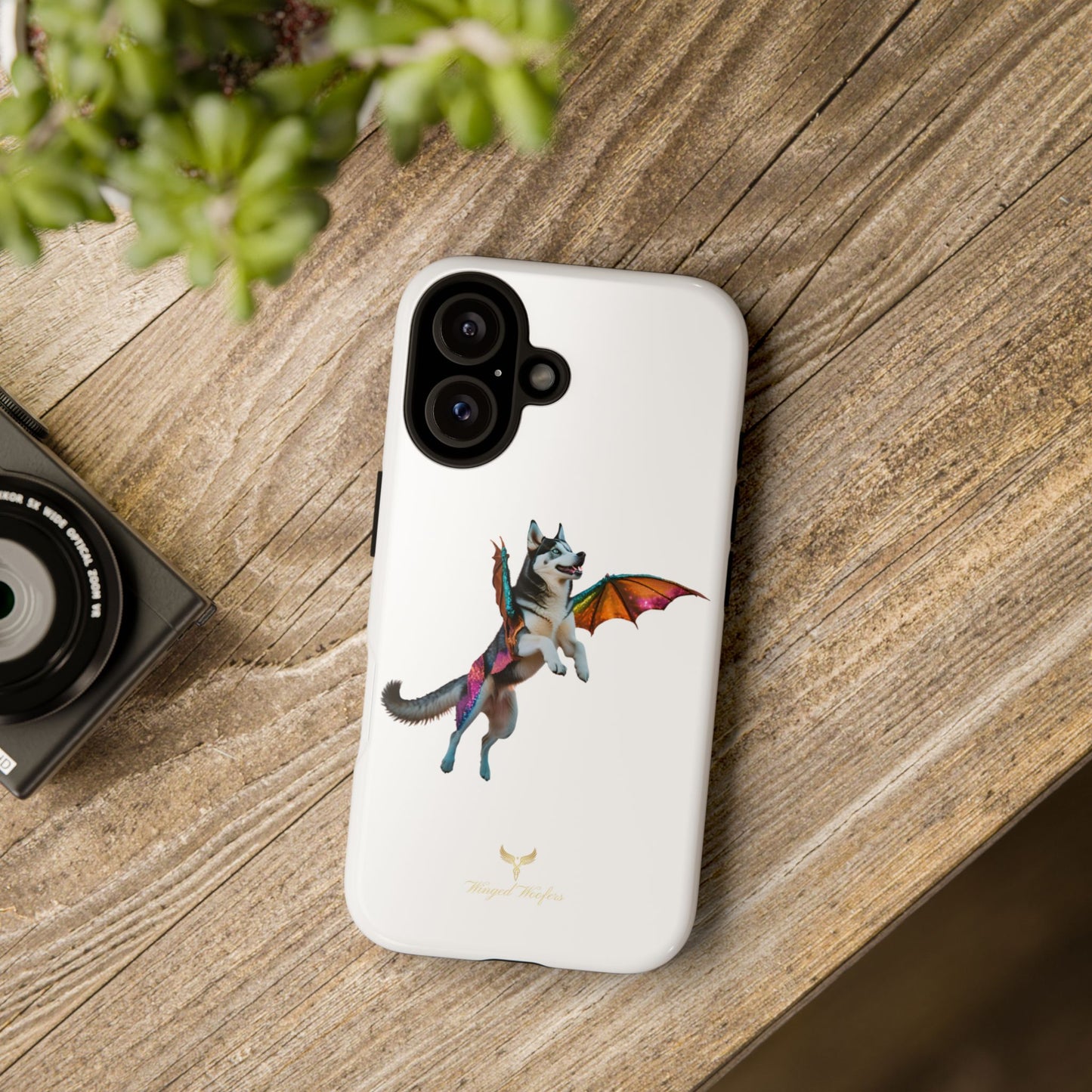 Magical Husky Pet Phone Case - Winged Dog Design | Tough Cases | Unique Animal Lover Gift