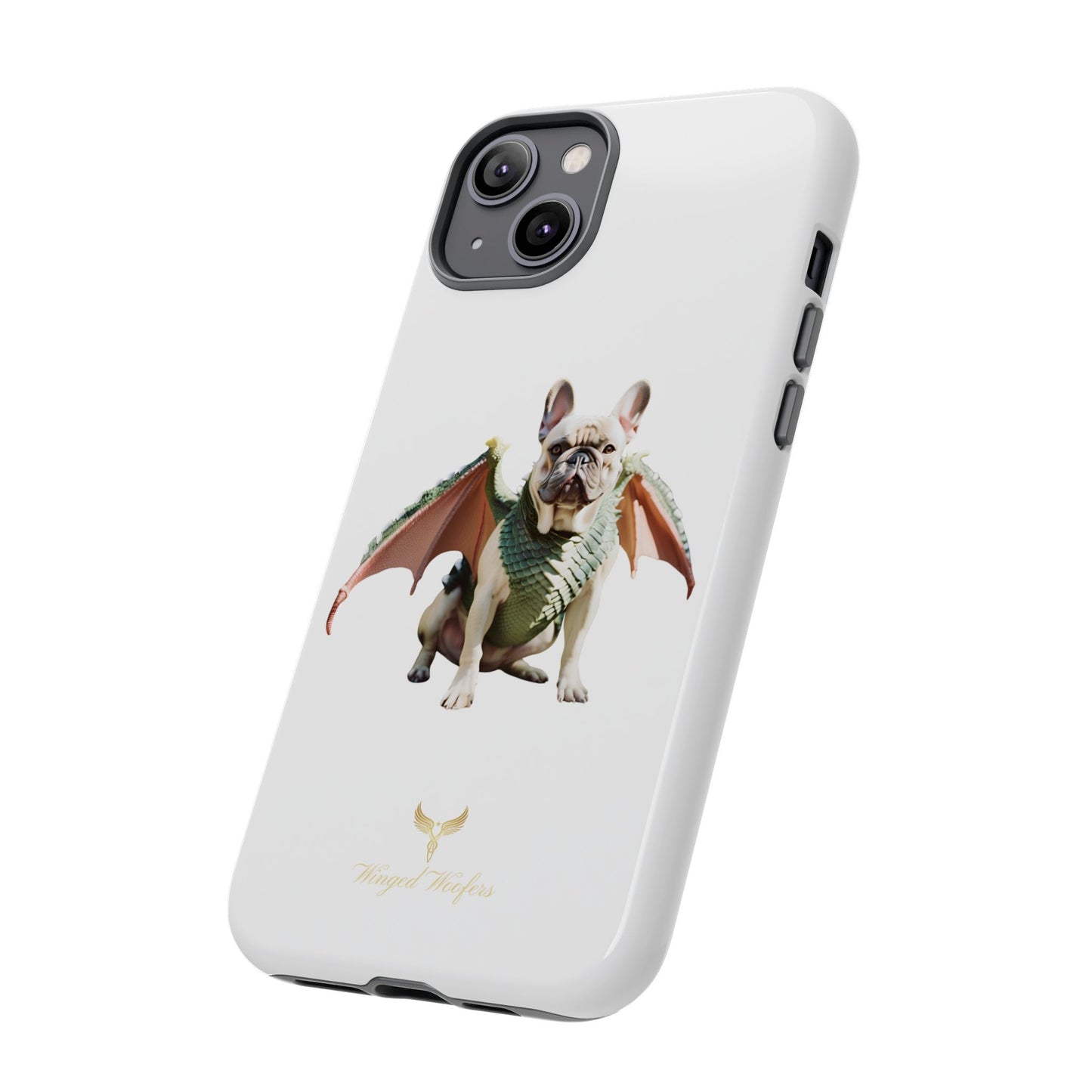 Fantasy French Bulldog Pet Phone Case with Dog in Wings Design