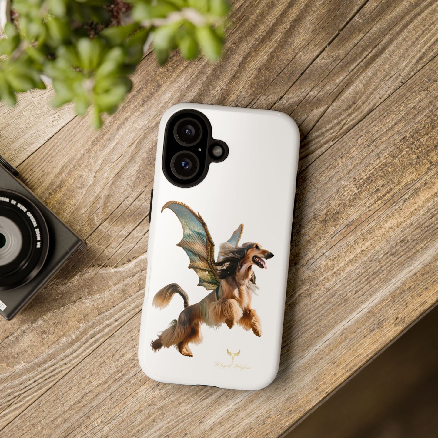 Magical Afghan Hound Dog Phone Case - Tough Cases with Winged Design