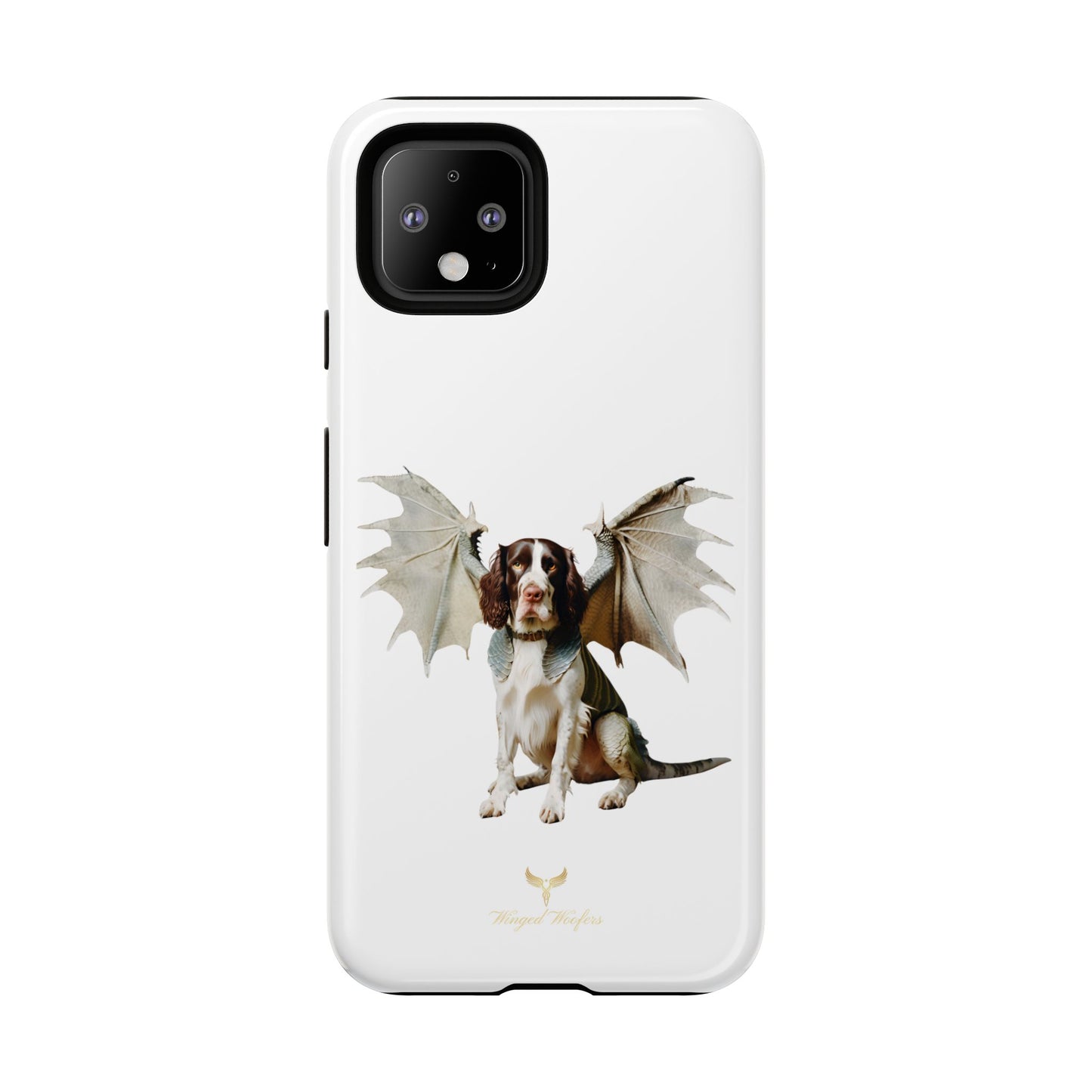 Fantasy Springer Spaniel Dog Phone Case - Tough Cases with Winged Companion Design