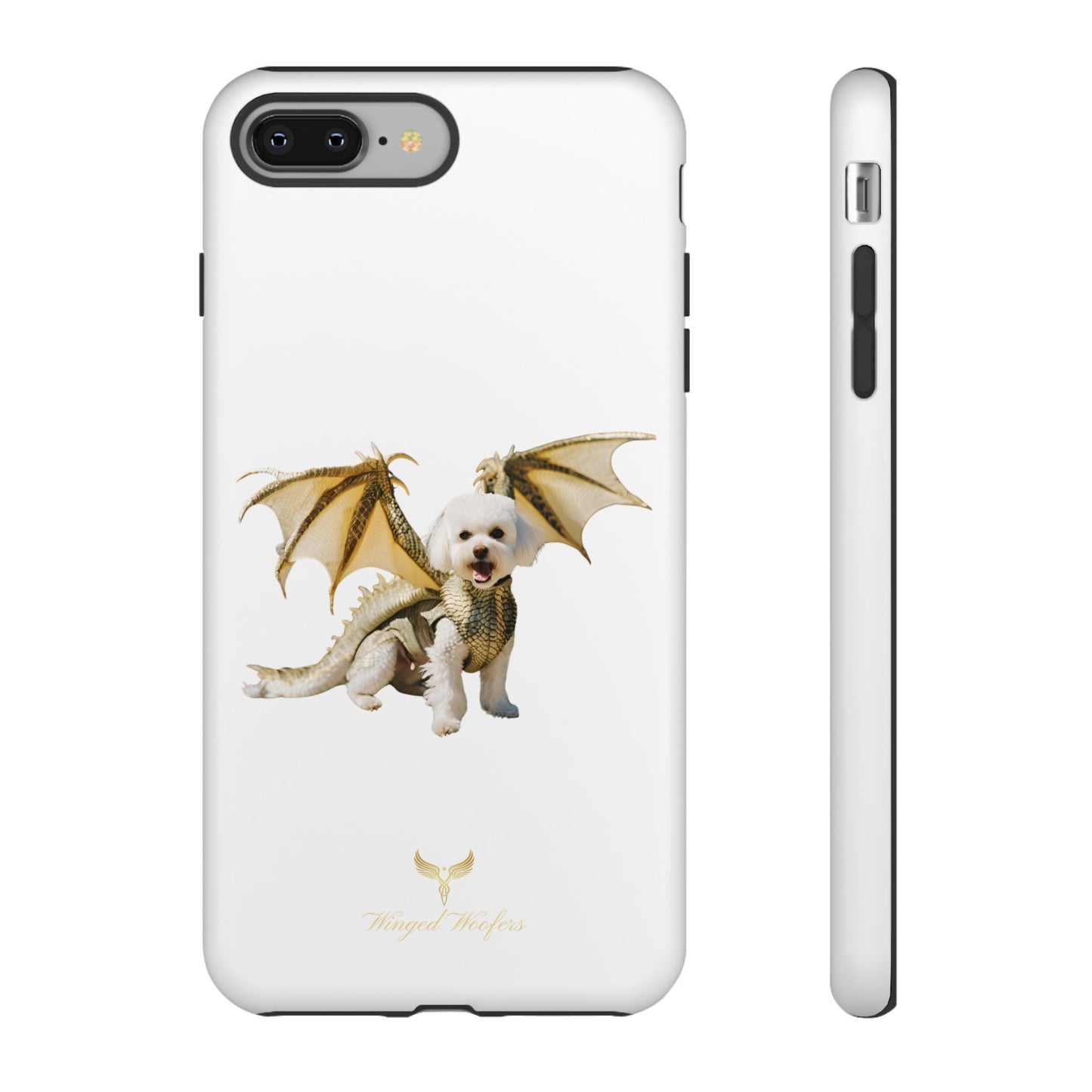 Cute Dragon Bichon Frisé Dog Phone Case - Tough and Stylish Pet-Themed Cover