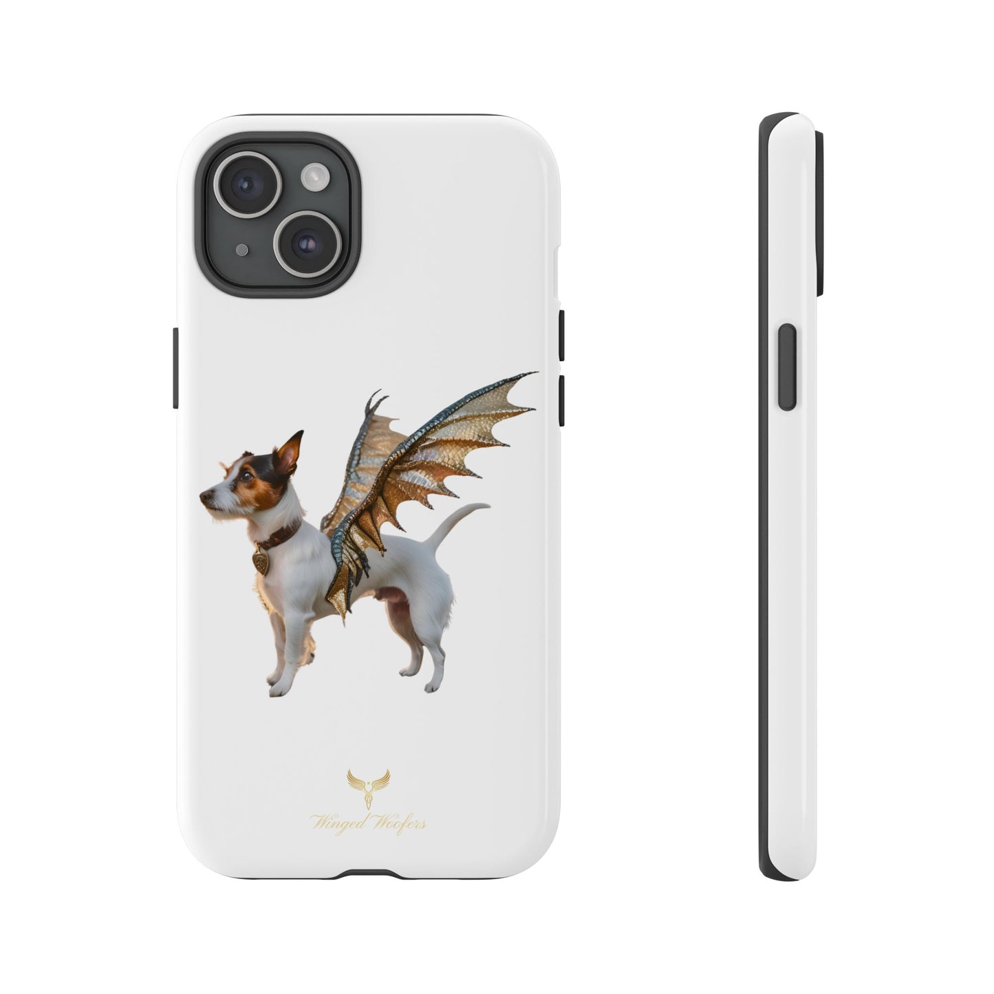 Fantasy Pet Phone Case - Tough Cases with Winged Jack Russell Dog Design