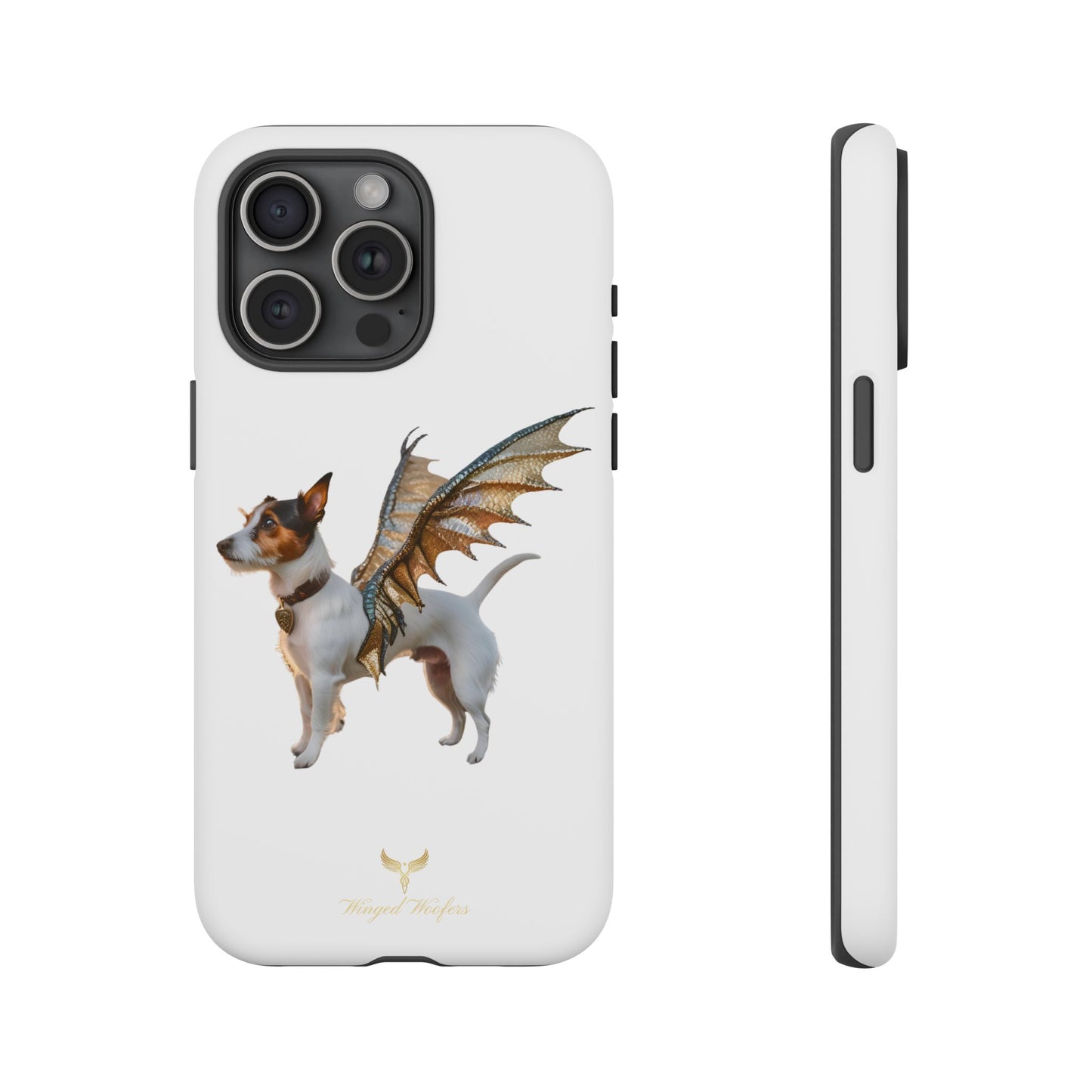 Fantasy Pet Phone Case - Tough Cases with Winged Jack Russell Dog Design