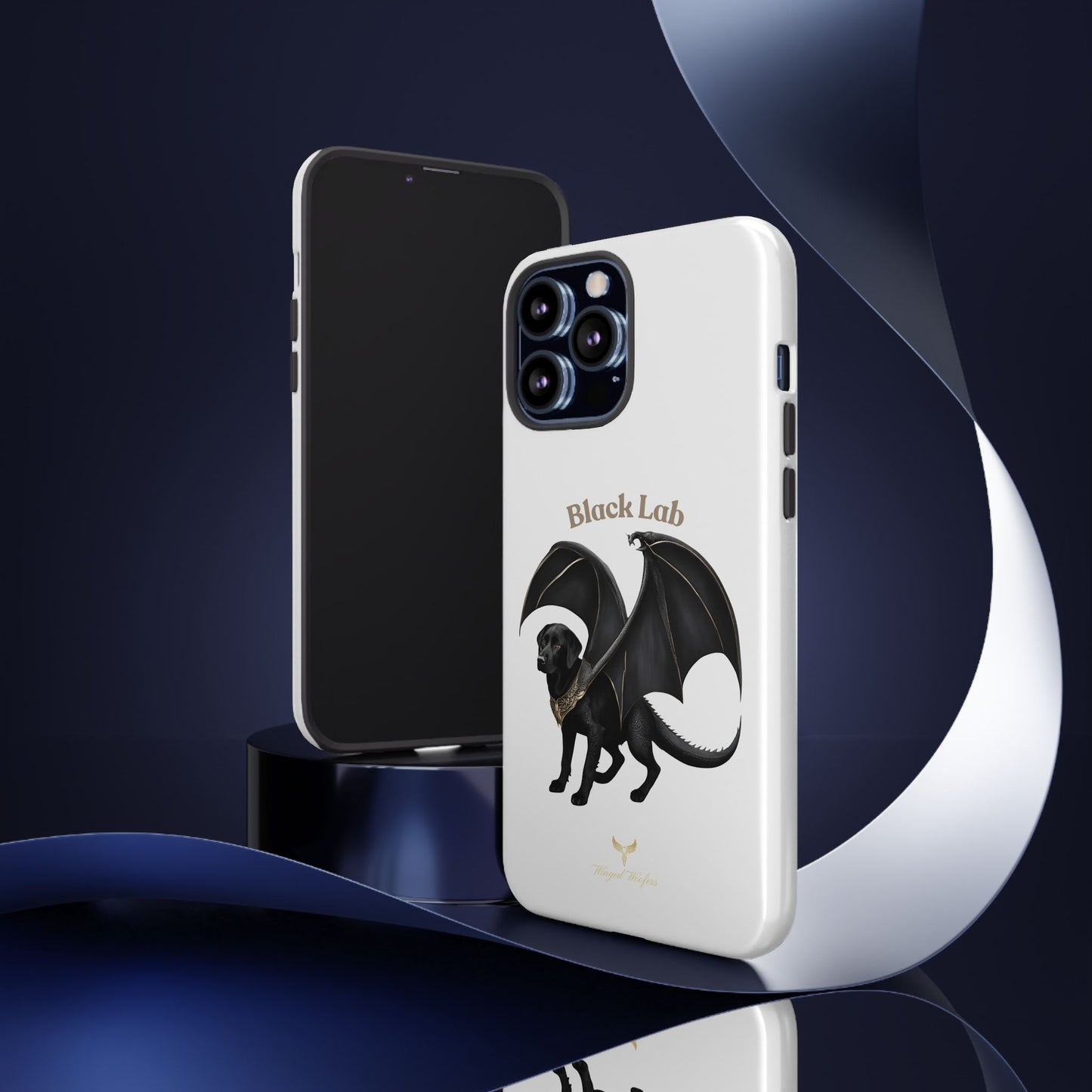 Black Labrador Dragon Case - Tough Phone Case for Pet Lovers