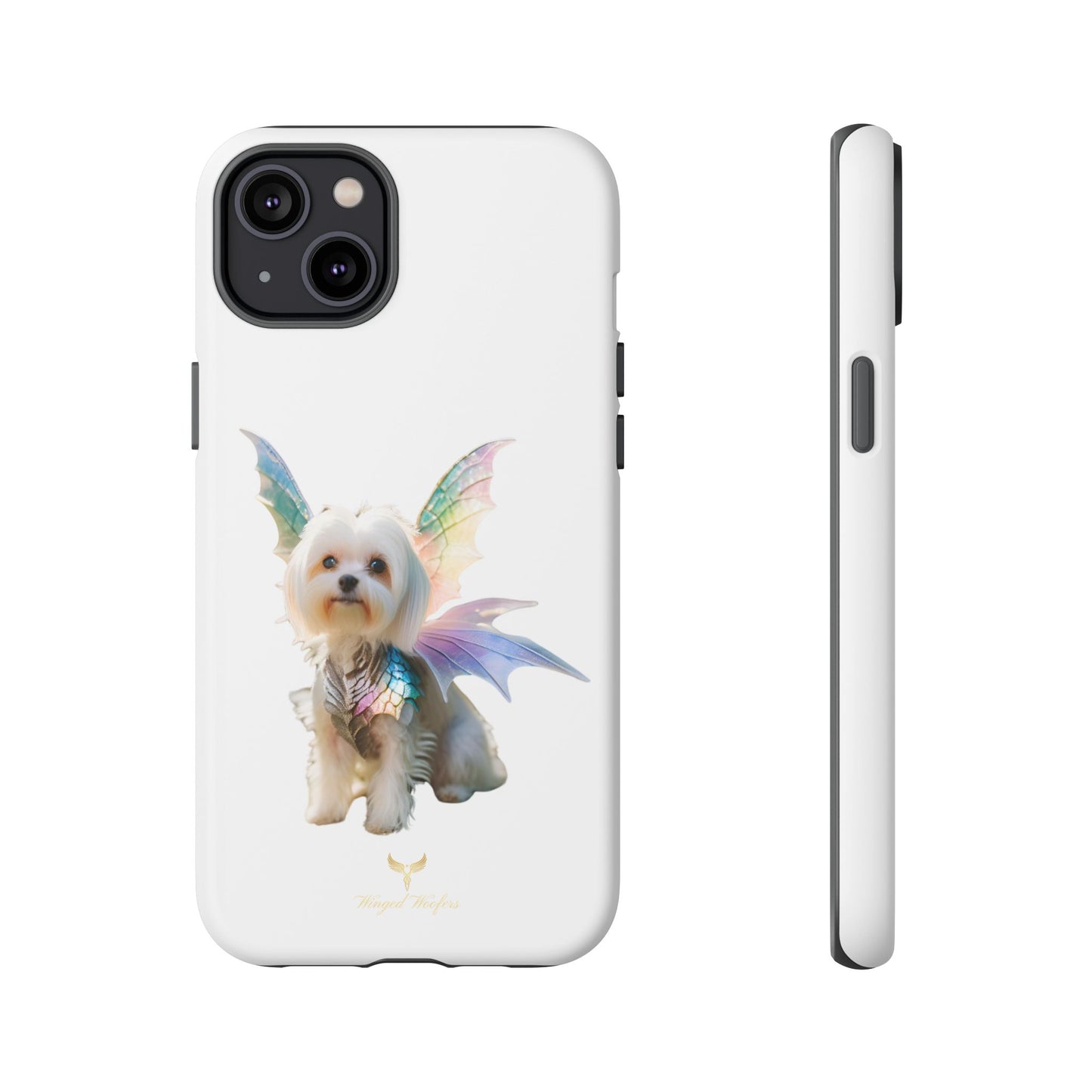 Maltese Dog with Wings Tough Phone Cases