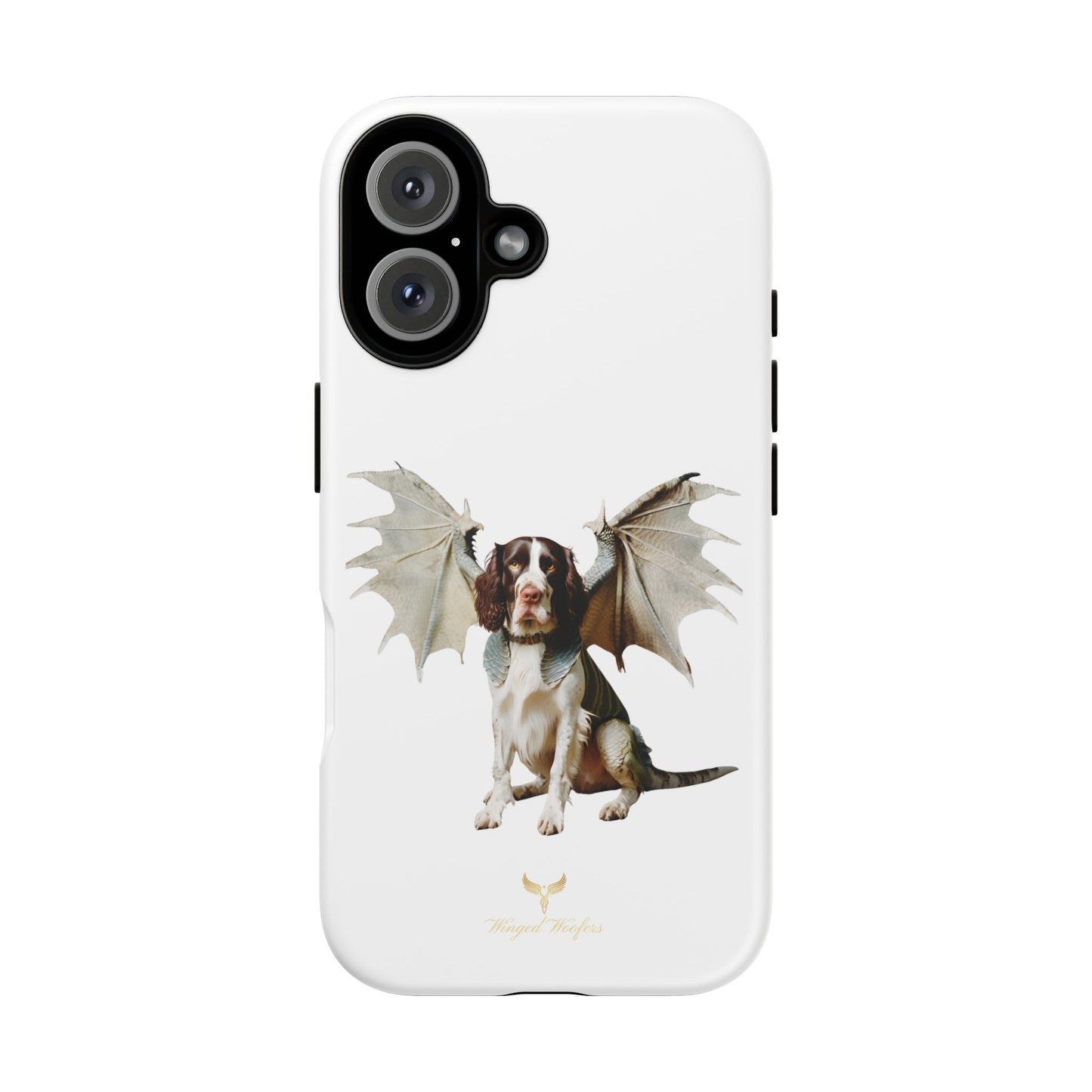 Fantasy Springer Spaniel Dog Phone Case - Tough Cases with Winged Companion Design