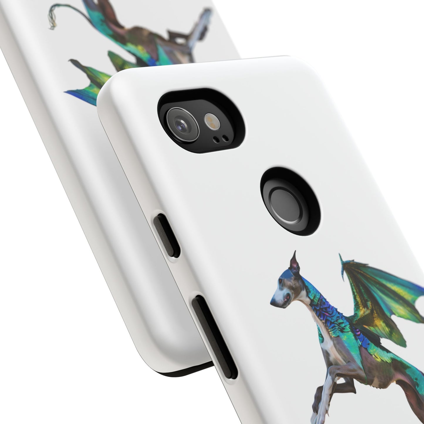 Fantasy Greyhound Dog Phone Case - Whimsical Winged Design for Pet Lovers