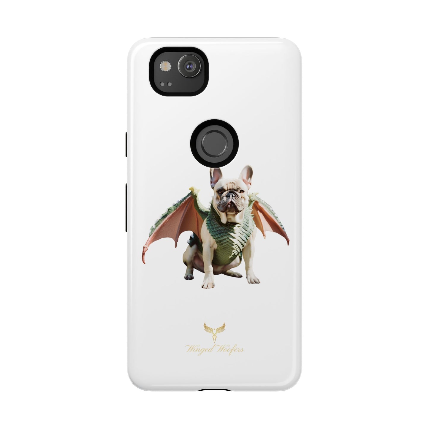 Fantasy French Bulldog Pet Phone Case with Dog in Wings Design