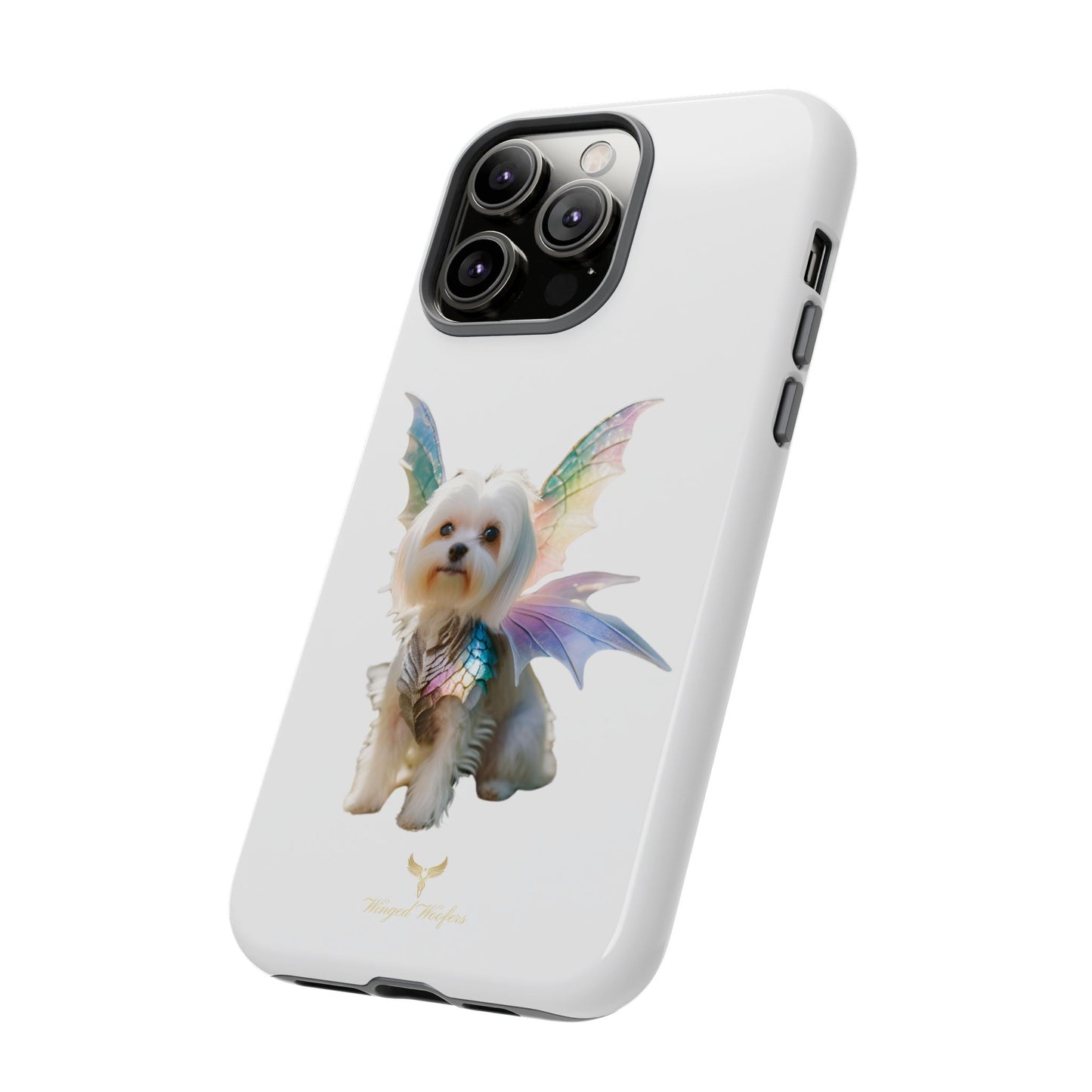 Maltese Dog with Wings Tough Phone Cases