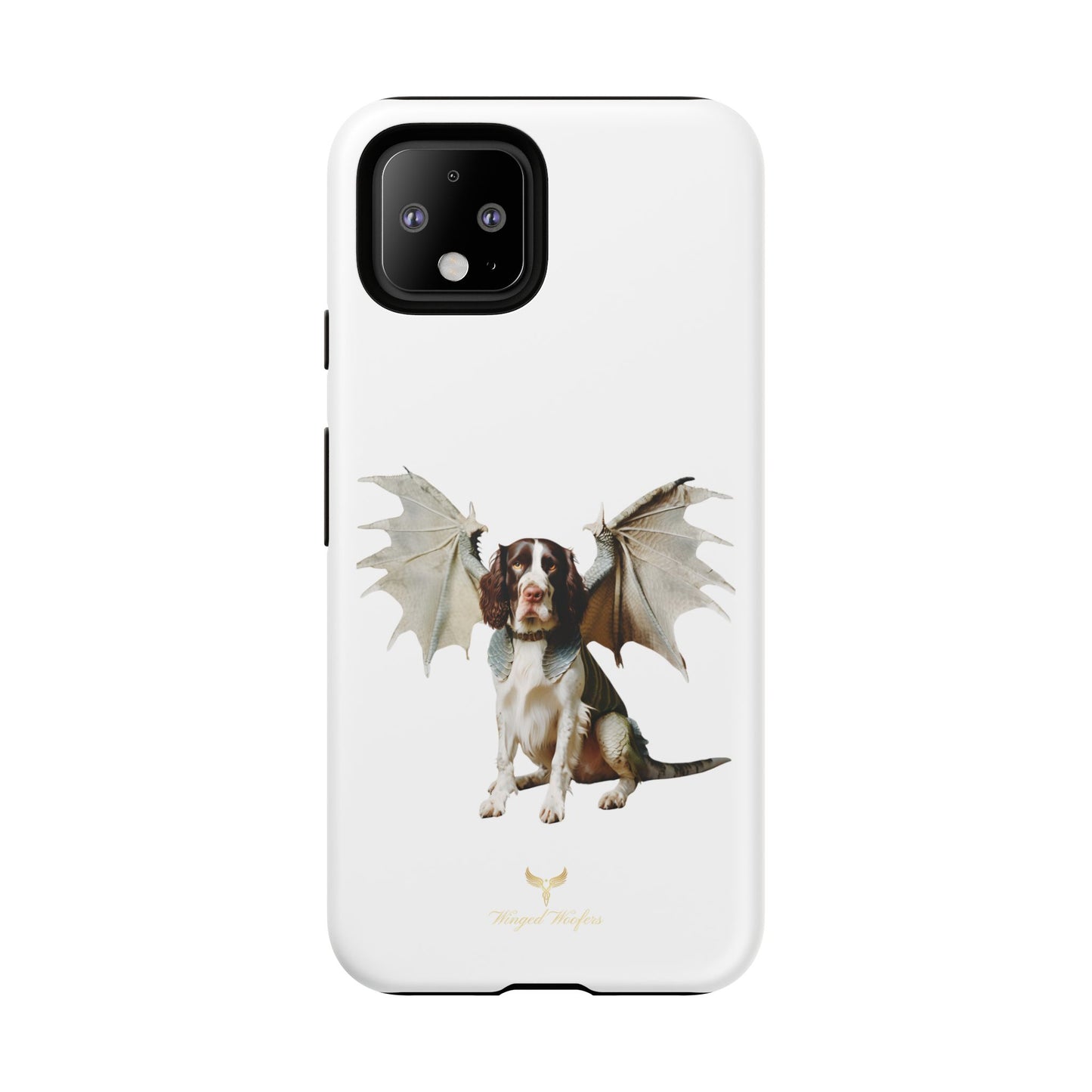 Fantasy Springer Spaniel Dog Phone Case - Tough Cases with Winged Companion Design